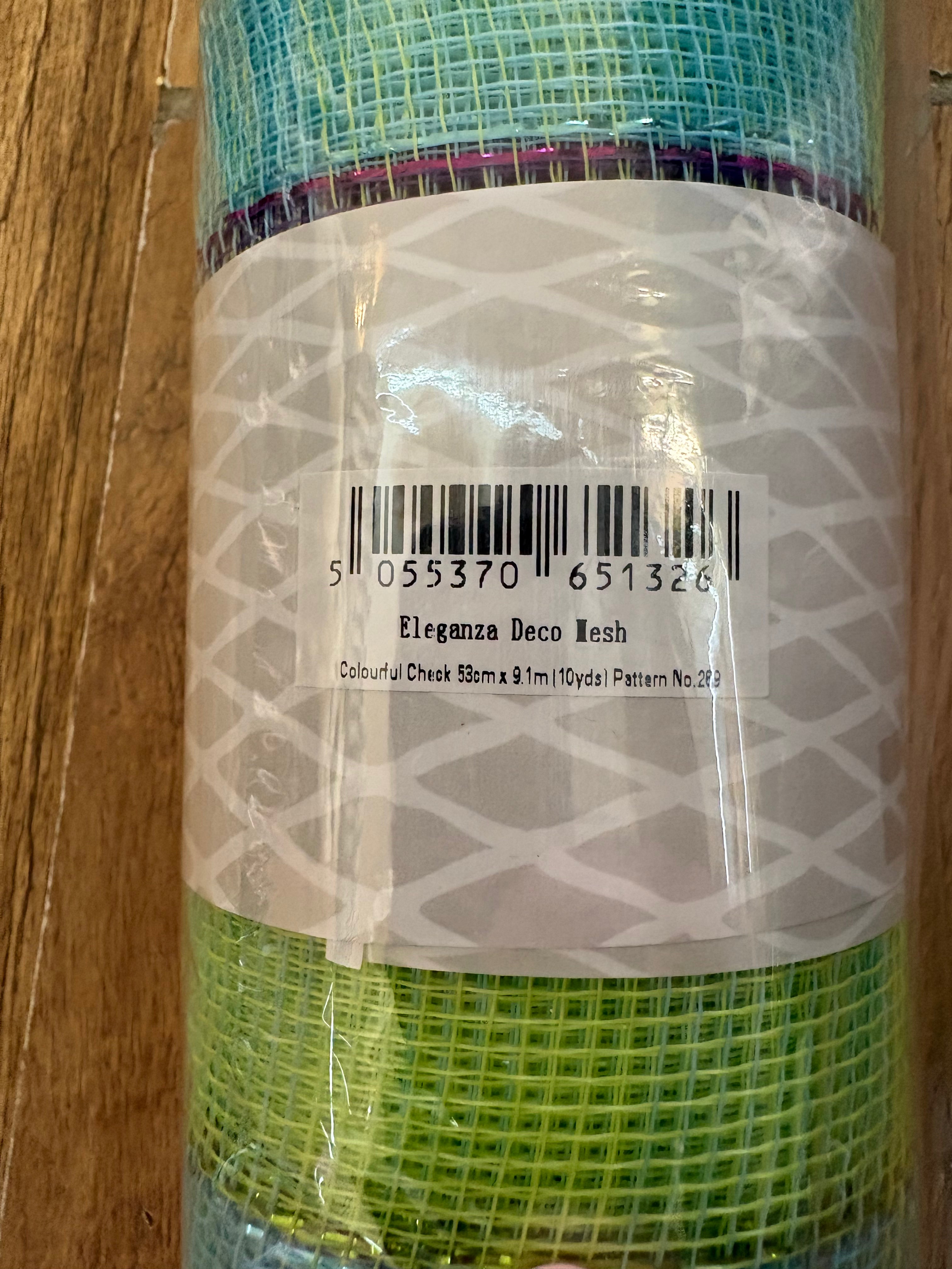 53cm x 9.1m (10 yrds) colourful deco mesh