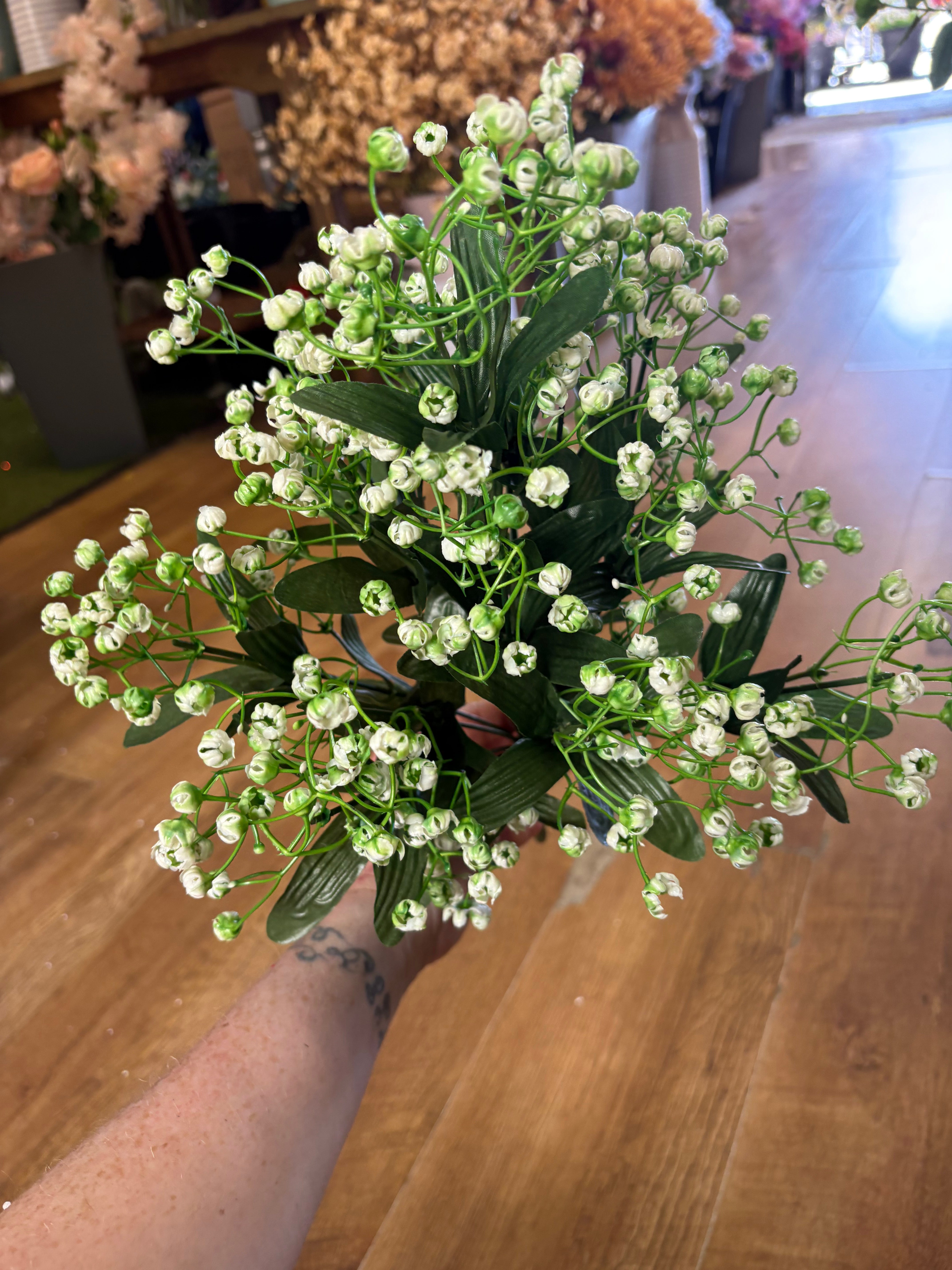 Large babies breath and foliage bunch