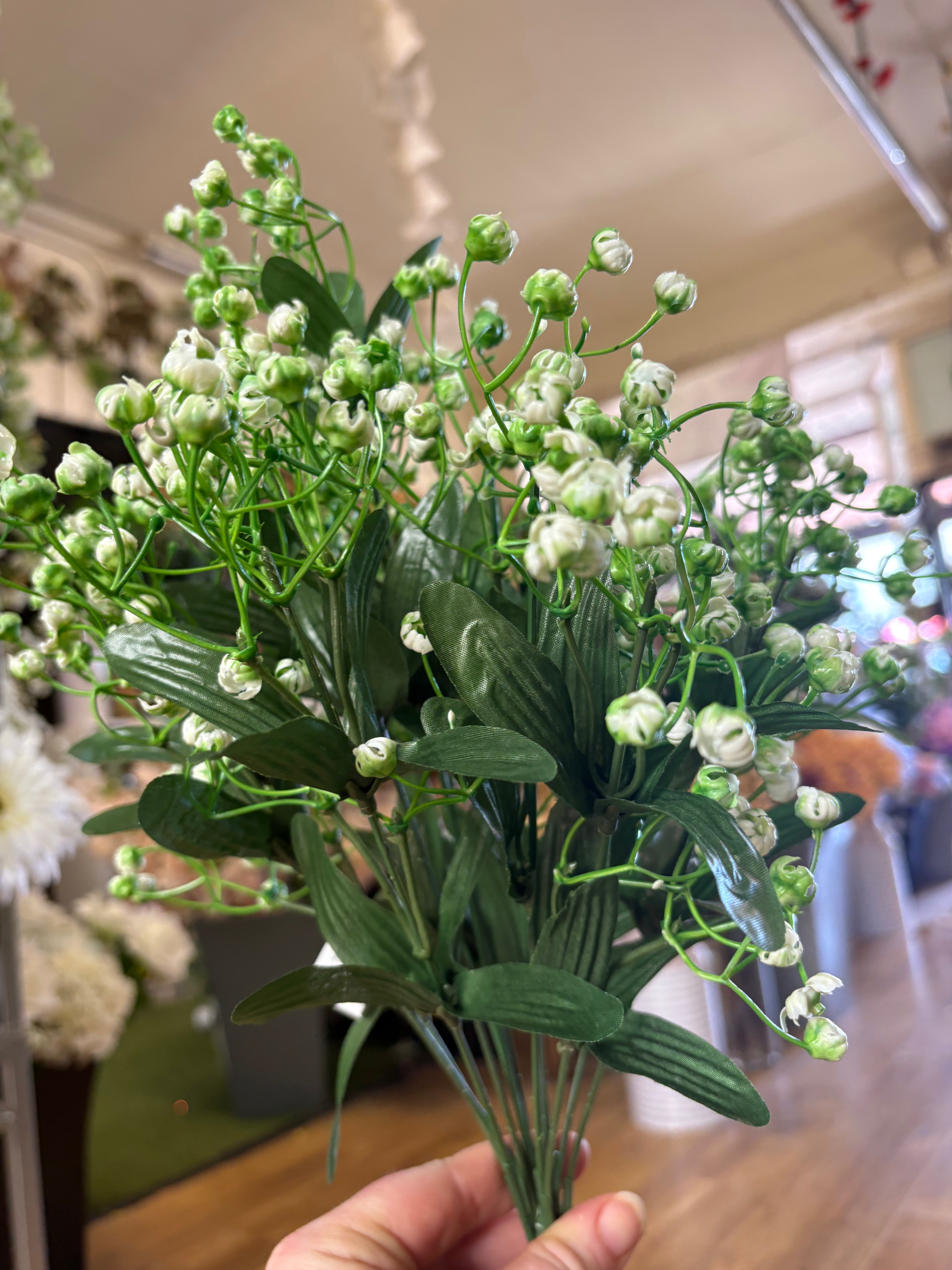 Large babies breath and foliage bunch