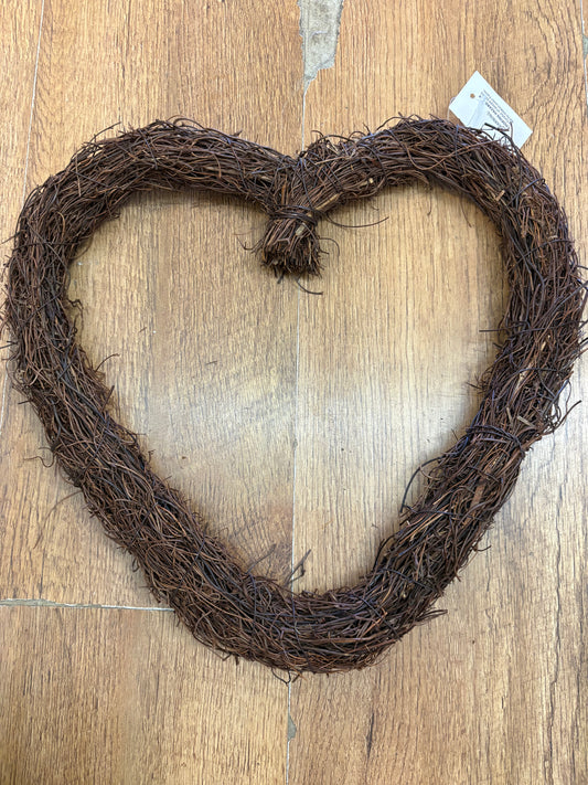 Grapevine heart wreath - approx 36cm