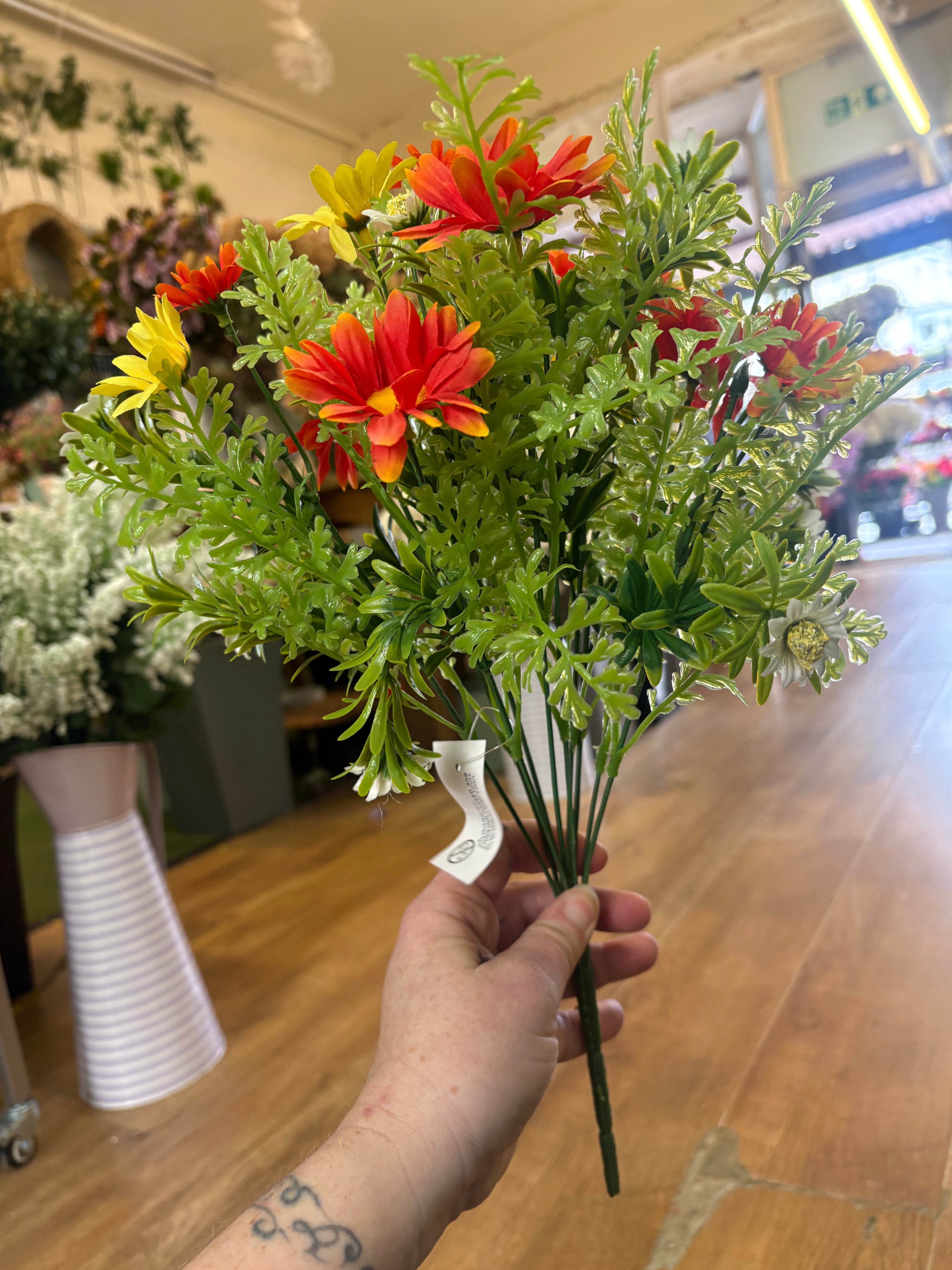 Large orange and yellow daisy mix bunch
