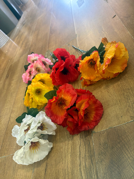 Wild poppy bunch - 6 colours available