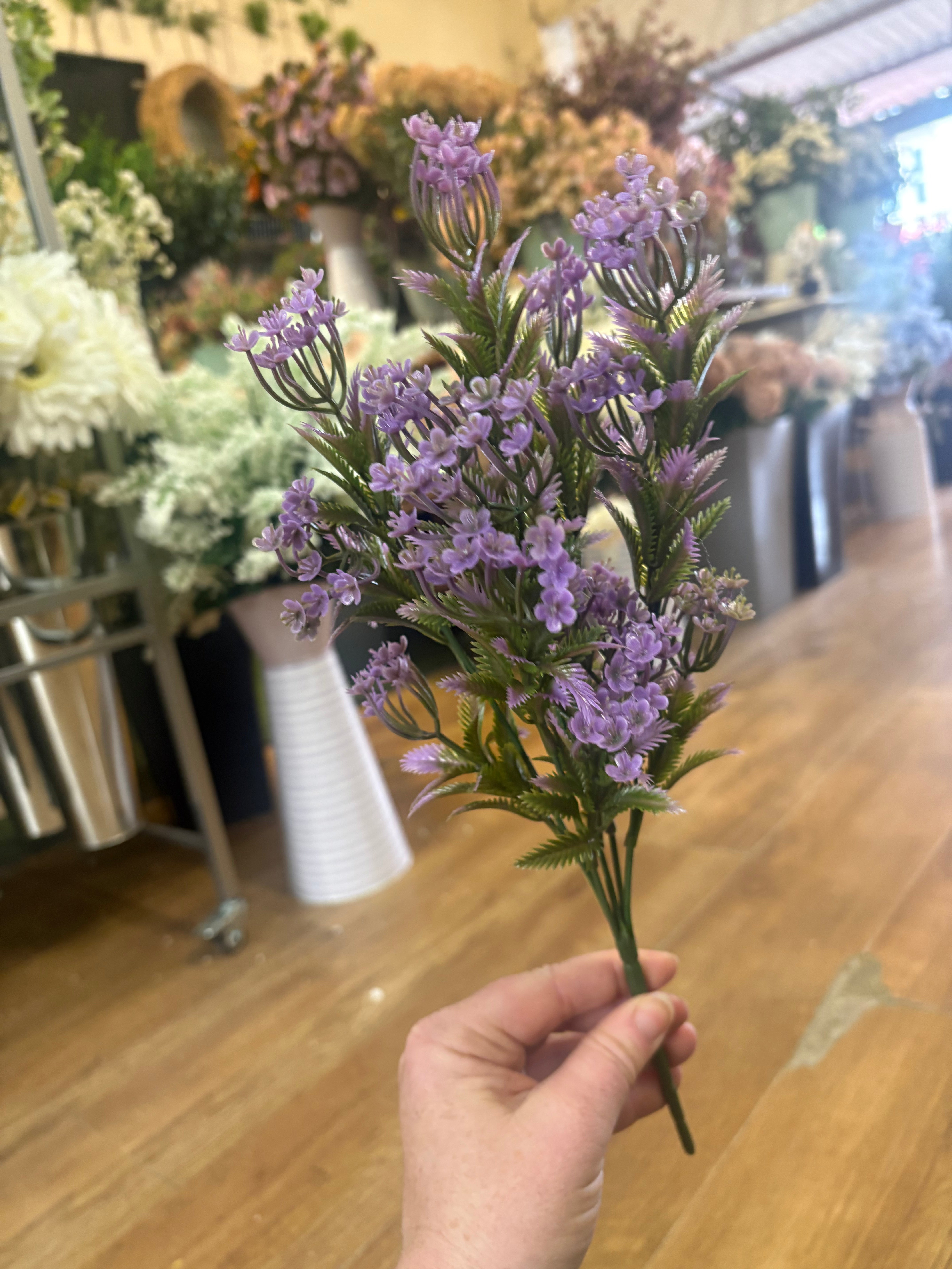 Plastic blossom bunch - 5 colours available