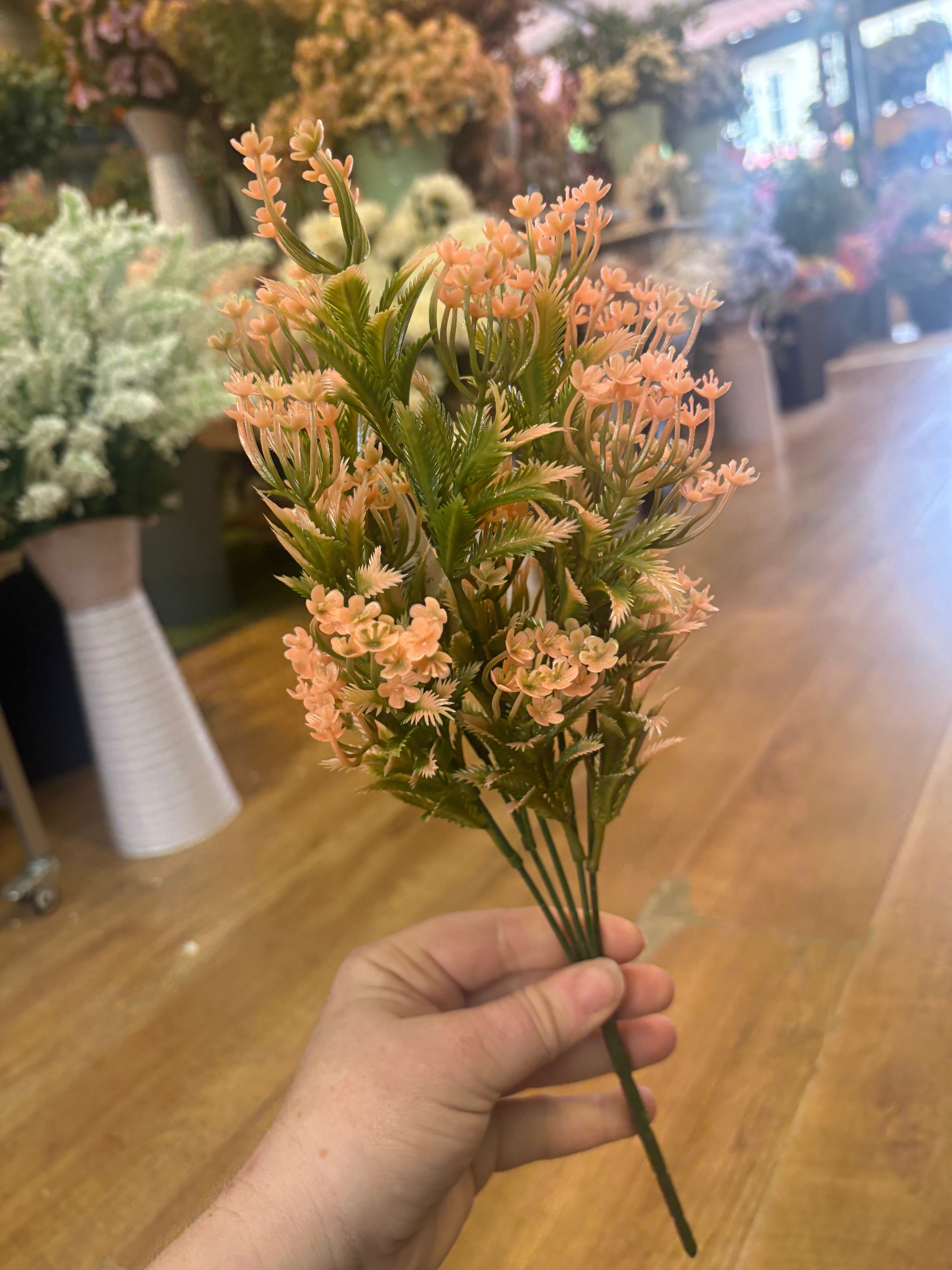 Plastic blossom bunch - 5 colours available