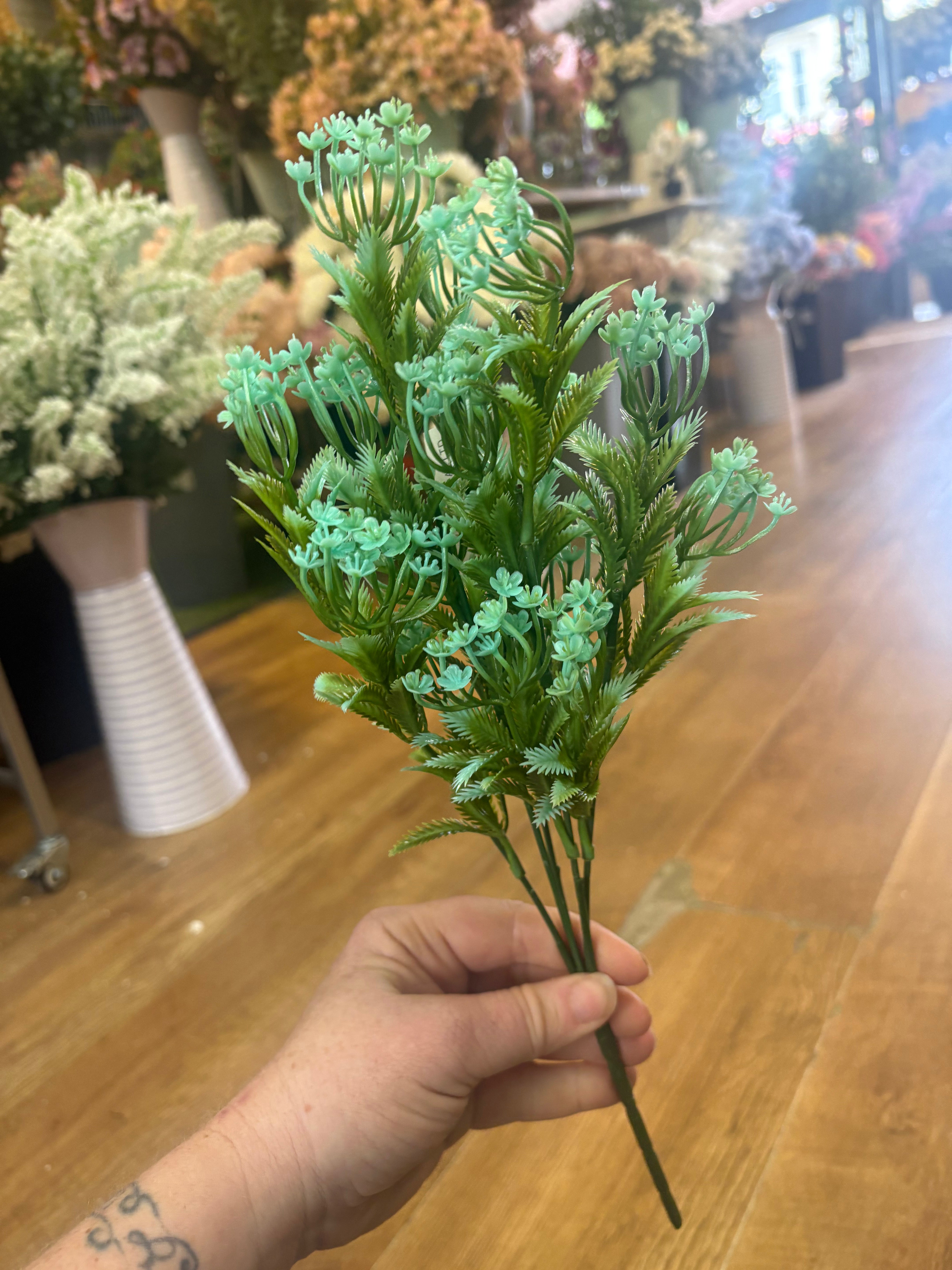 Plastic blossom bunch - 5 colours available