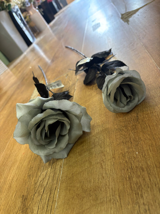 Long stem grey rose - 2 styles available