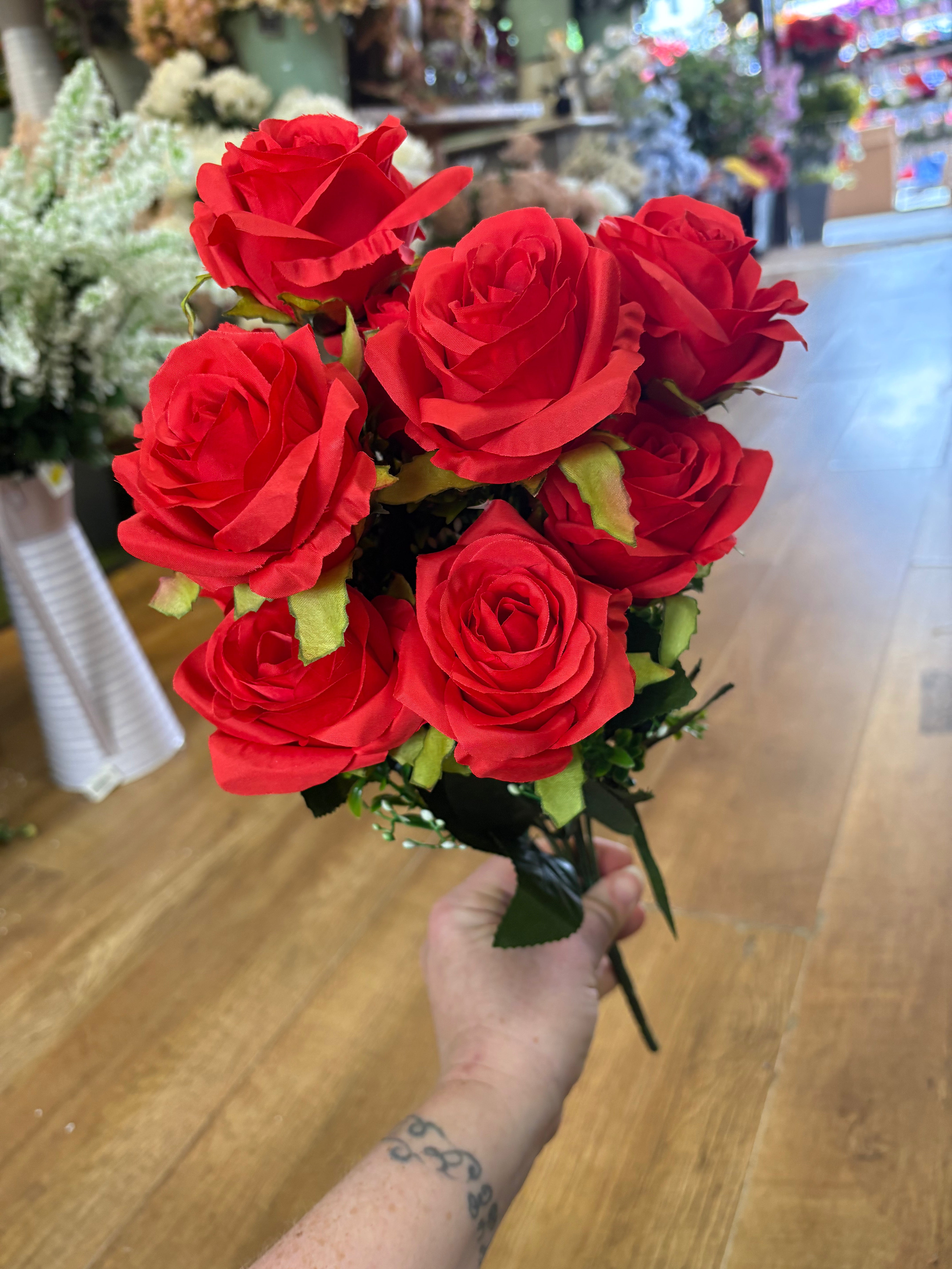 Red 12 head rose bouquet