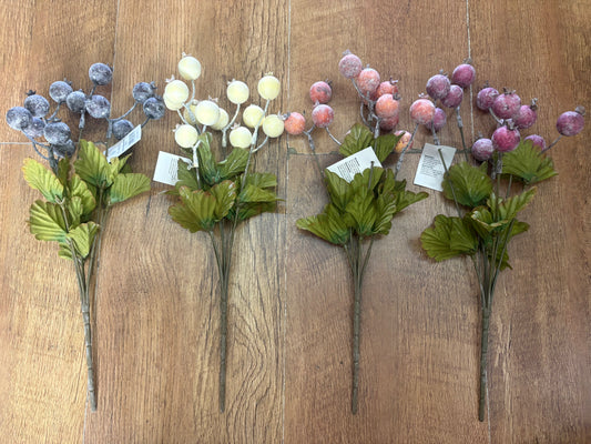 Dusted Hawthorn berry bunch - 4 colours available