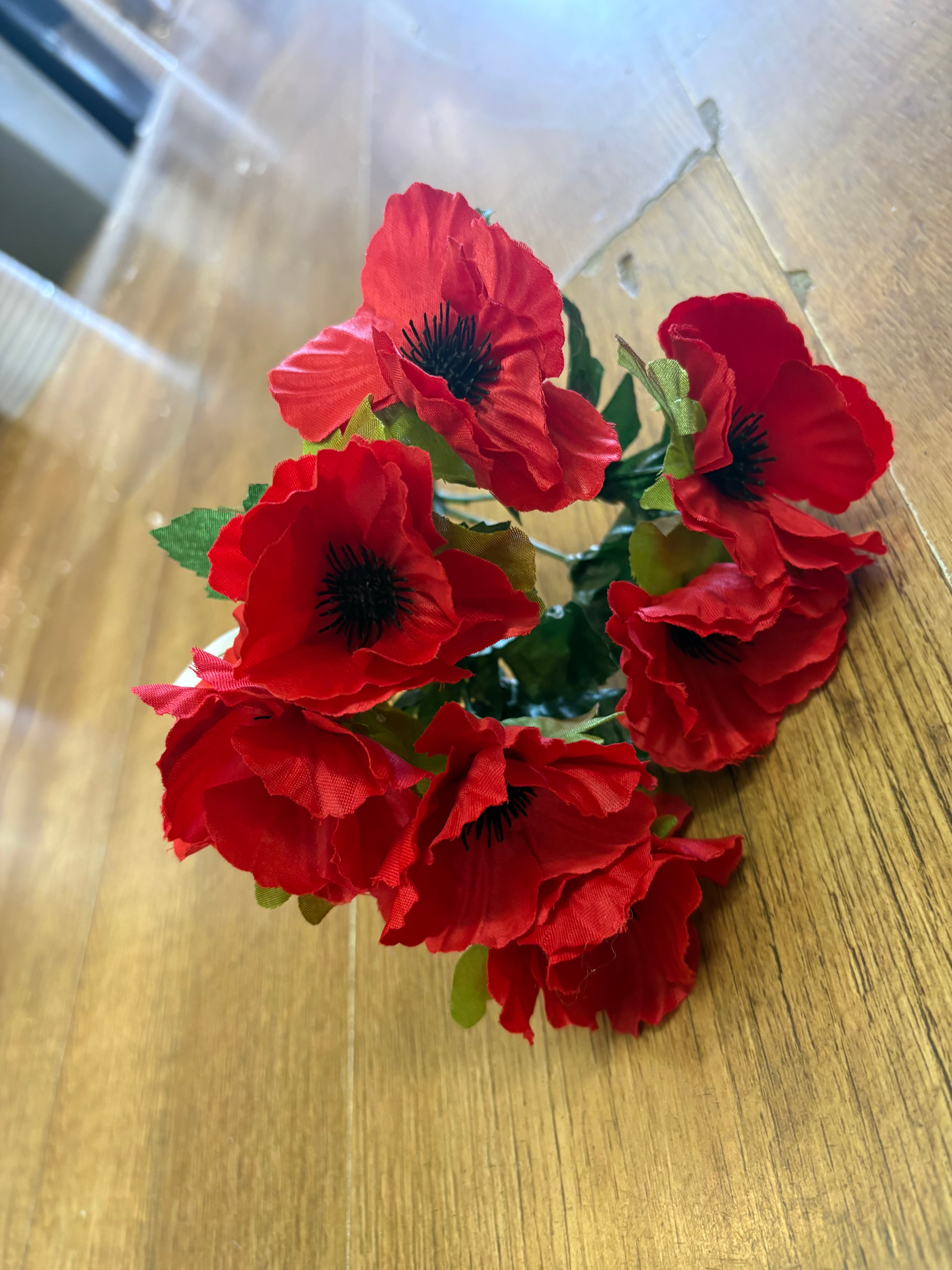 Red anemone bunch