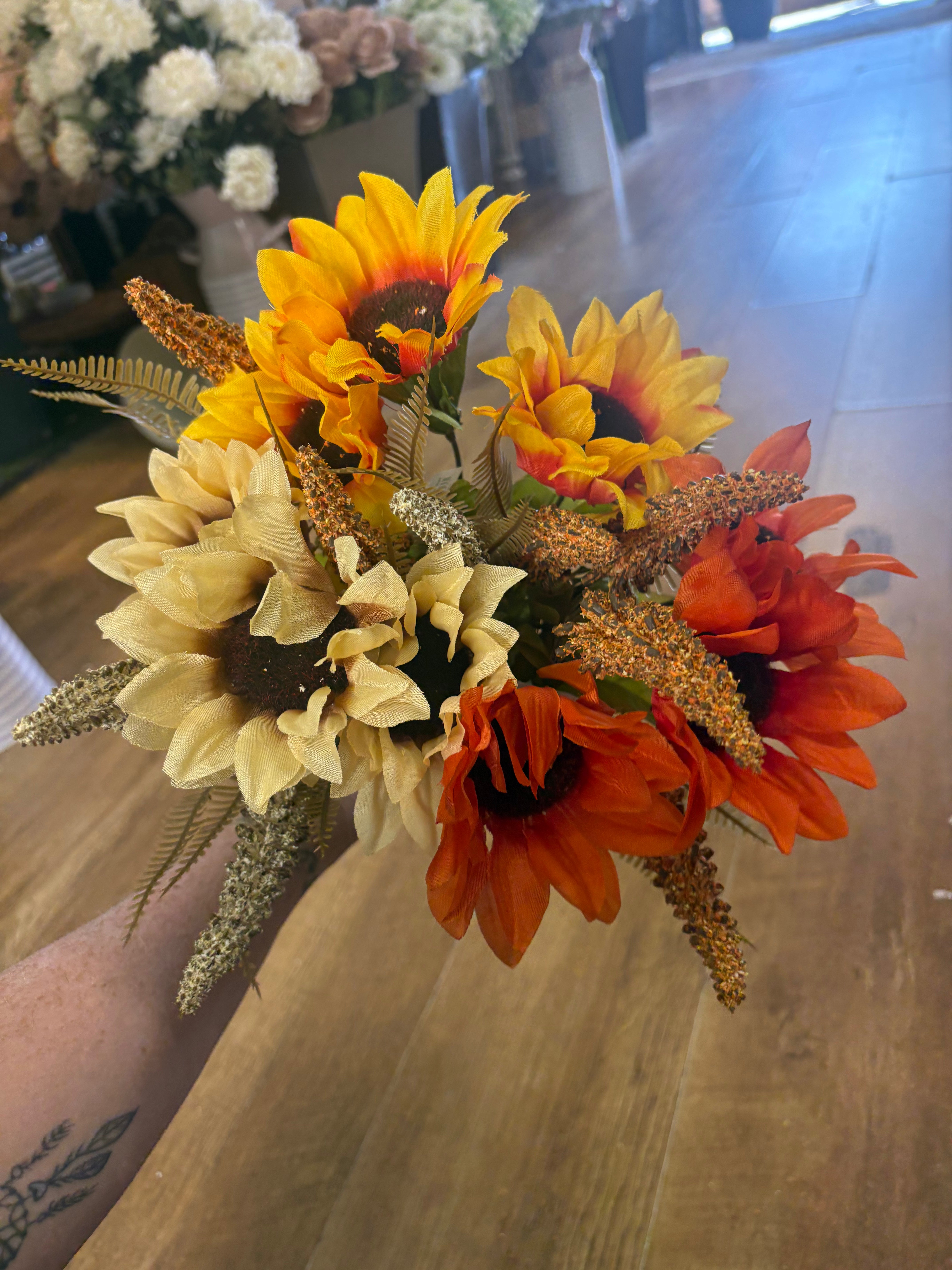 Foxtail and sunflower bush- 3 colours available