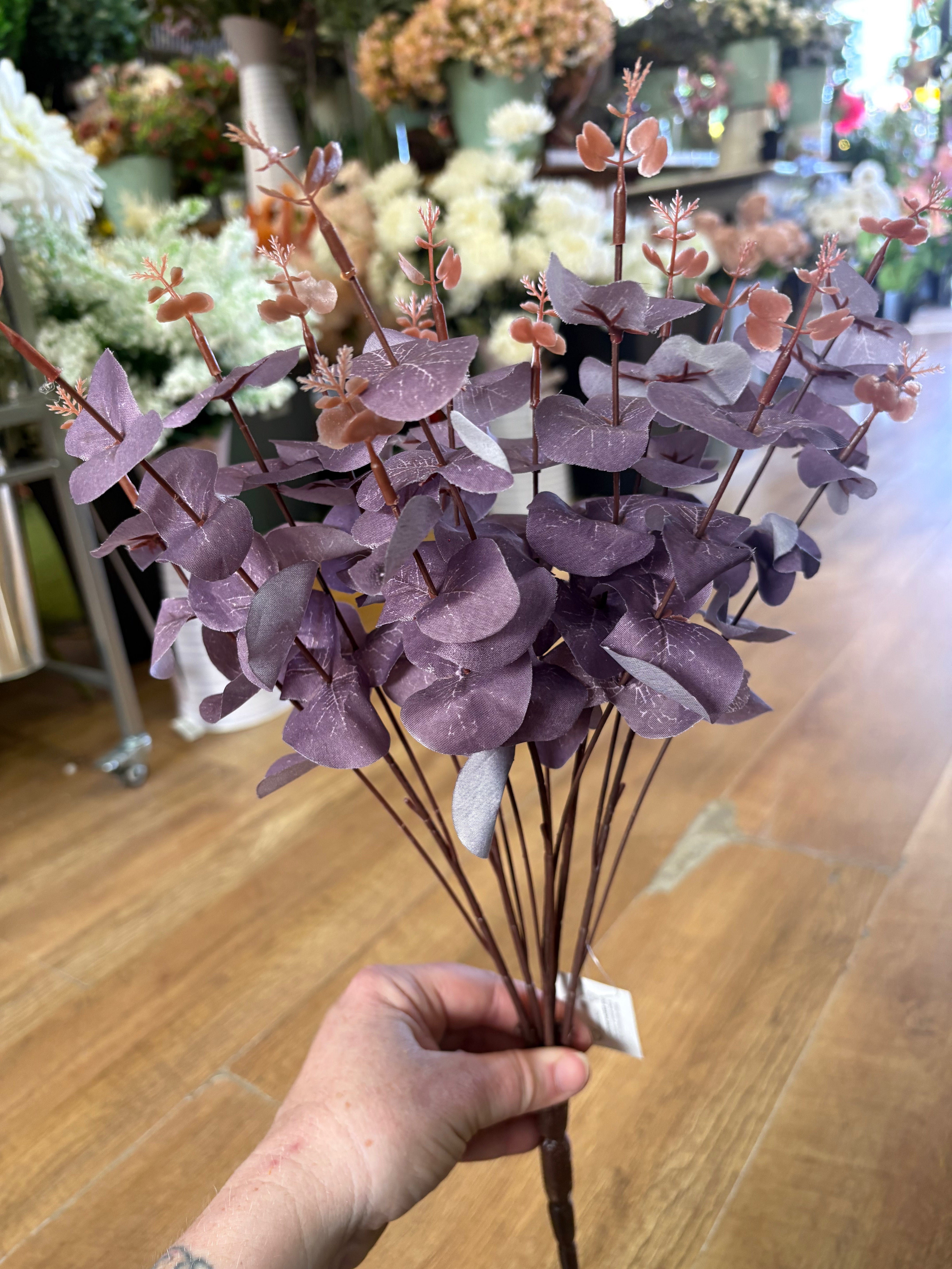 Large bunch of dark/dusky purple eucalyptus
