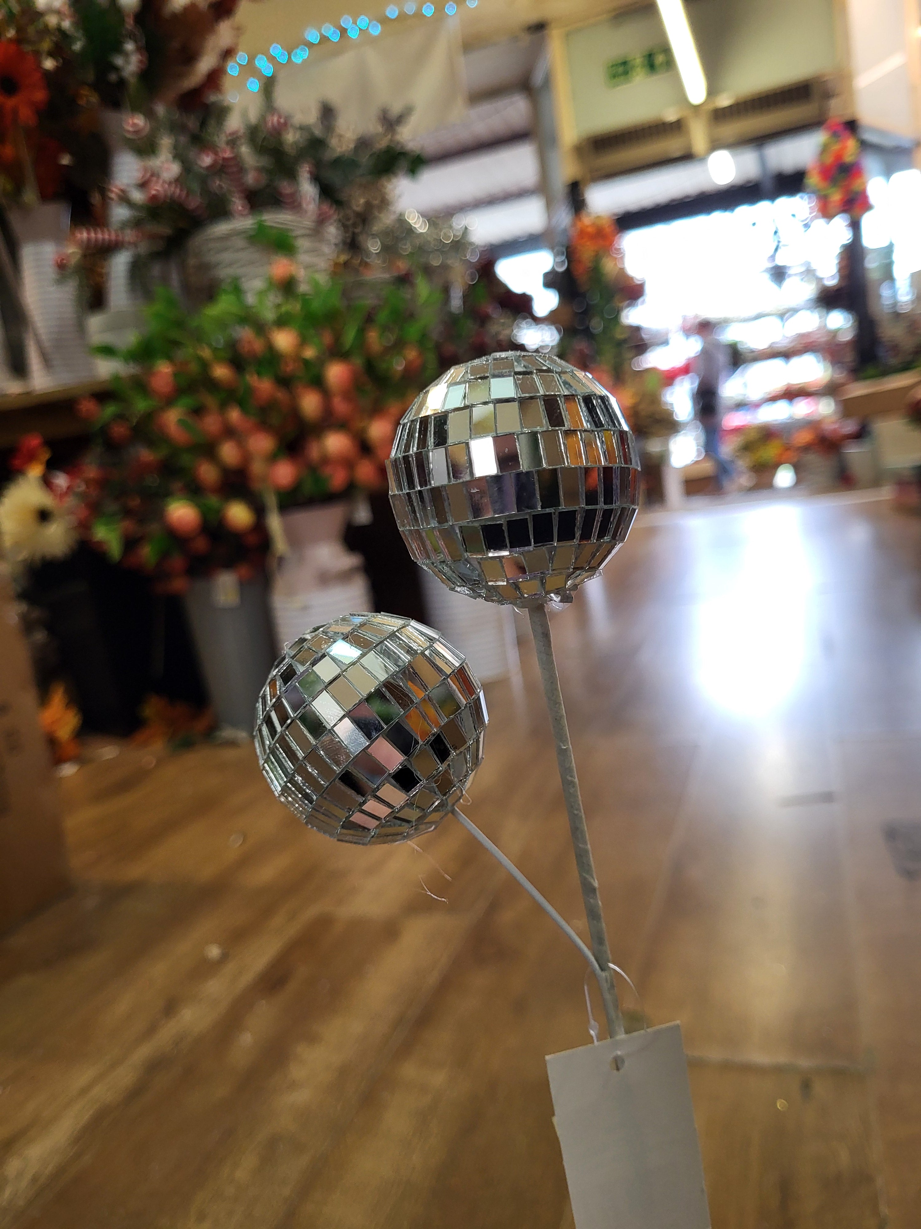 Long stem Silver Disco balls  image 4