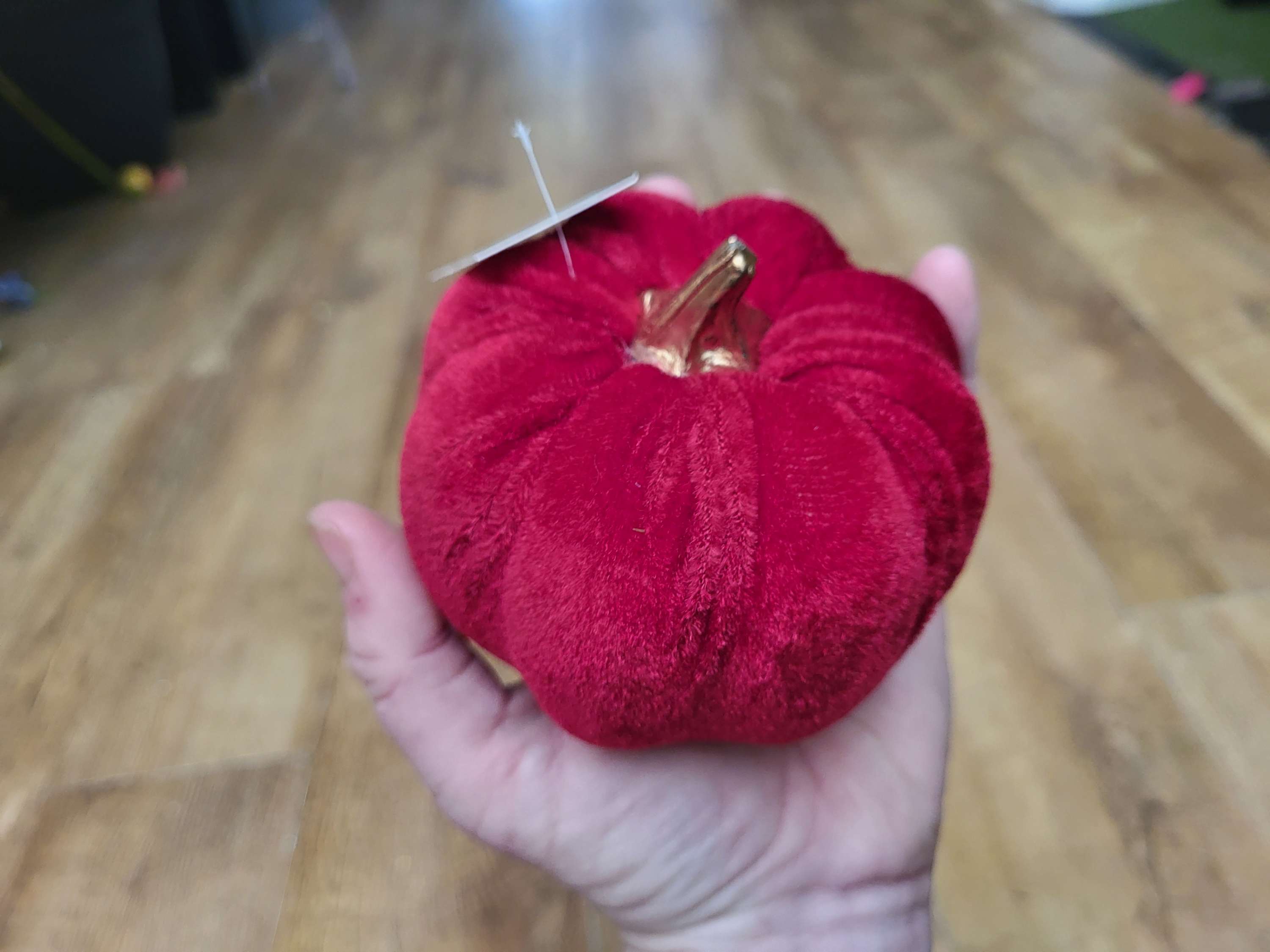 Small 10cm red velvet pumpkin image 2