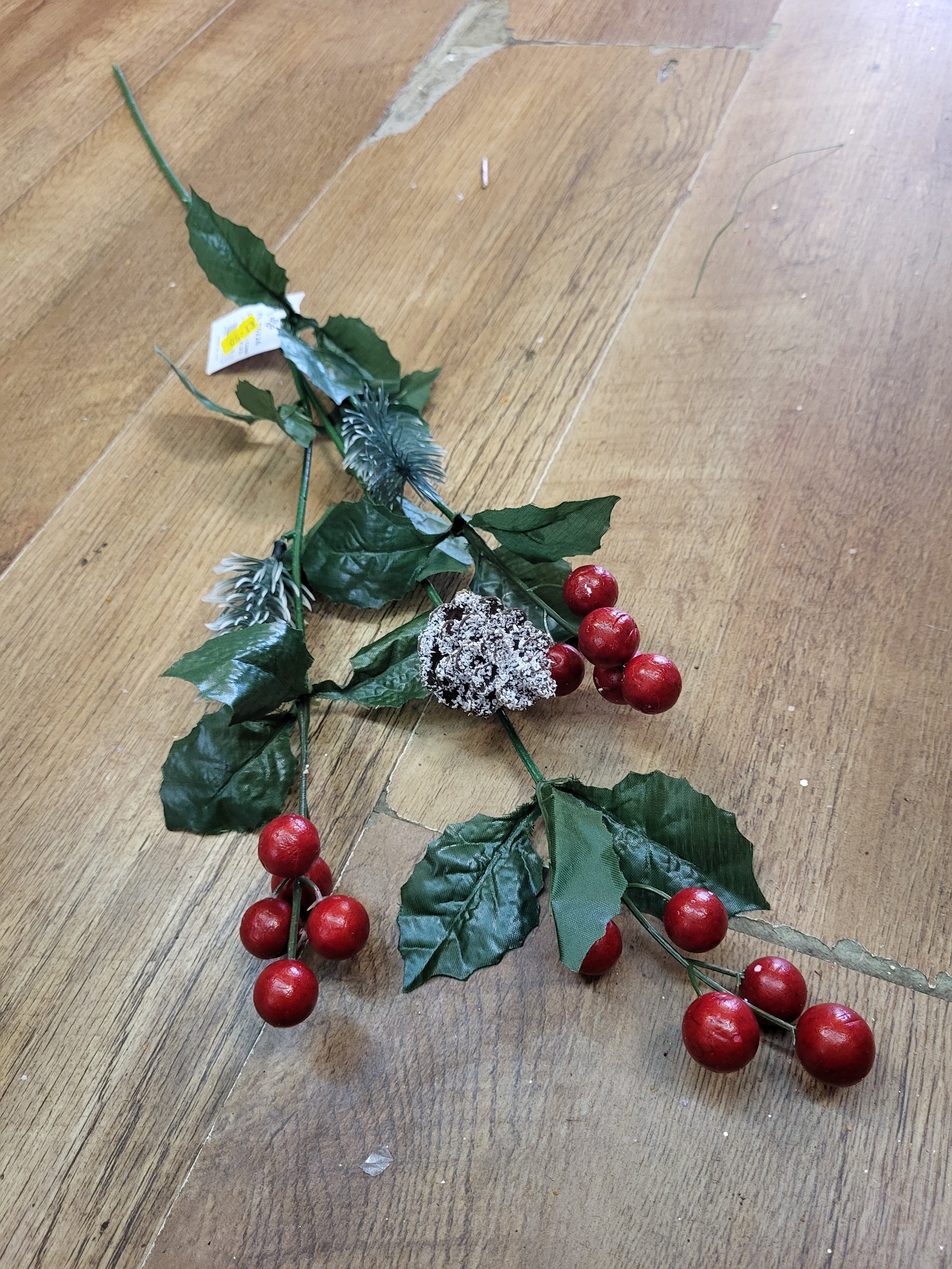 Long stem berries and cone/thistle  image 3
