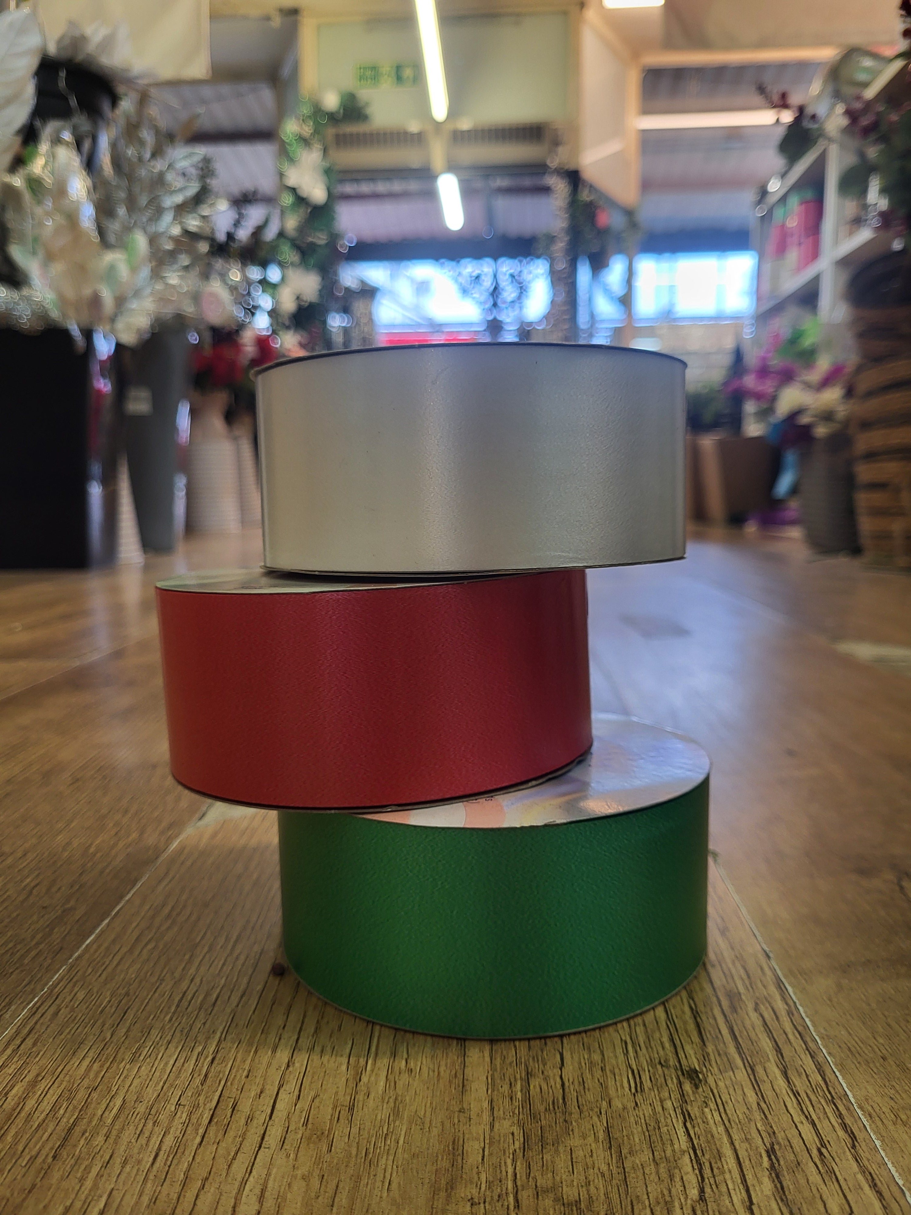 100yrd roll of florist poly ribbon - 3 colours available image 1