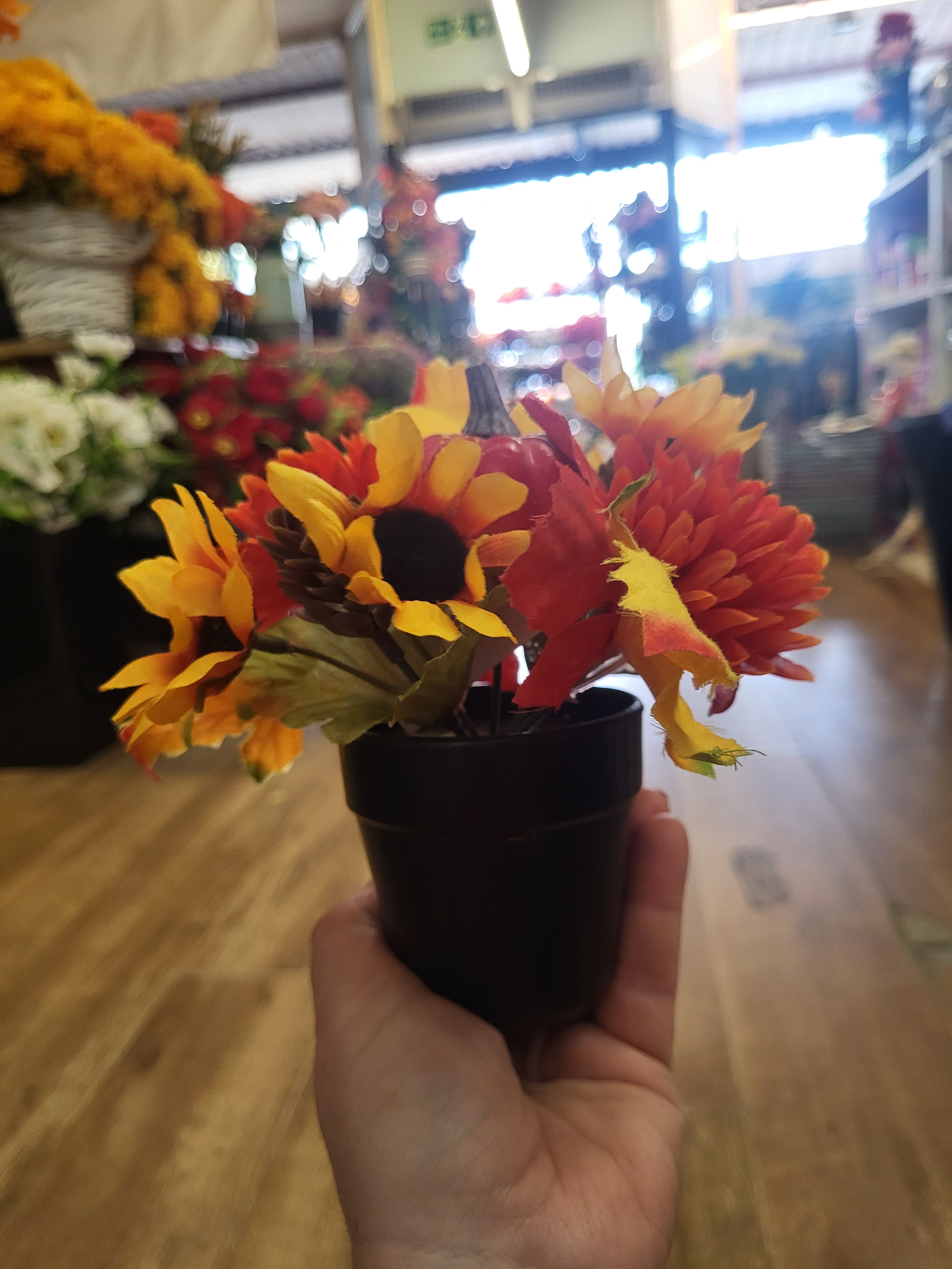 Small autumnal filled pots - 2 colours available image 4