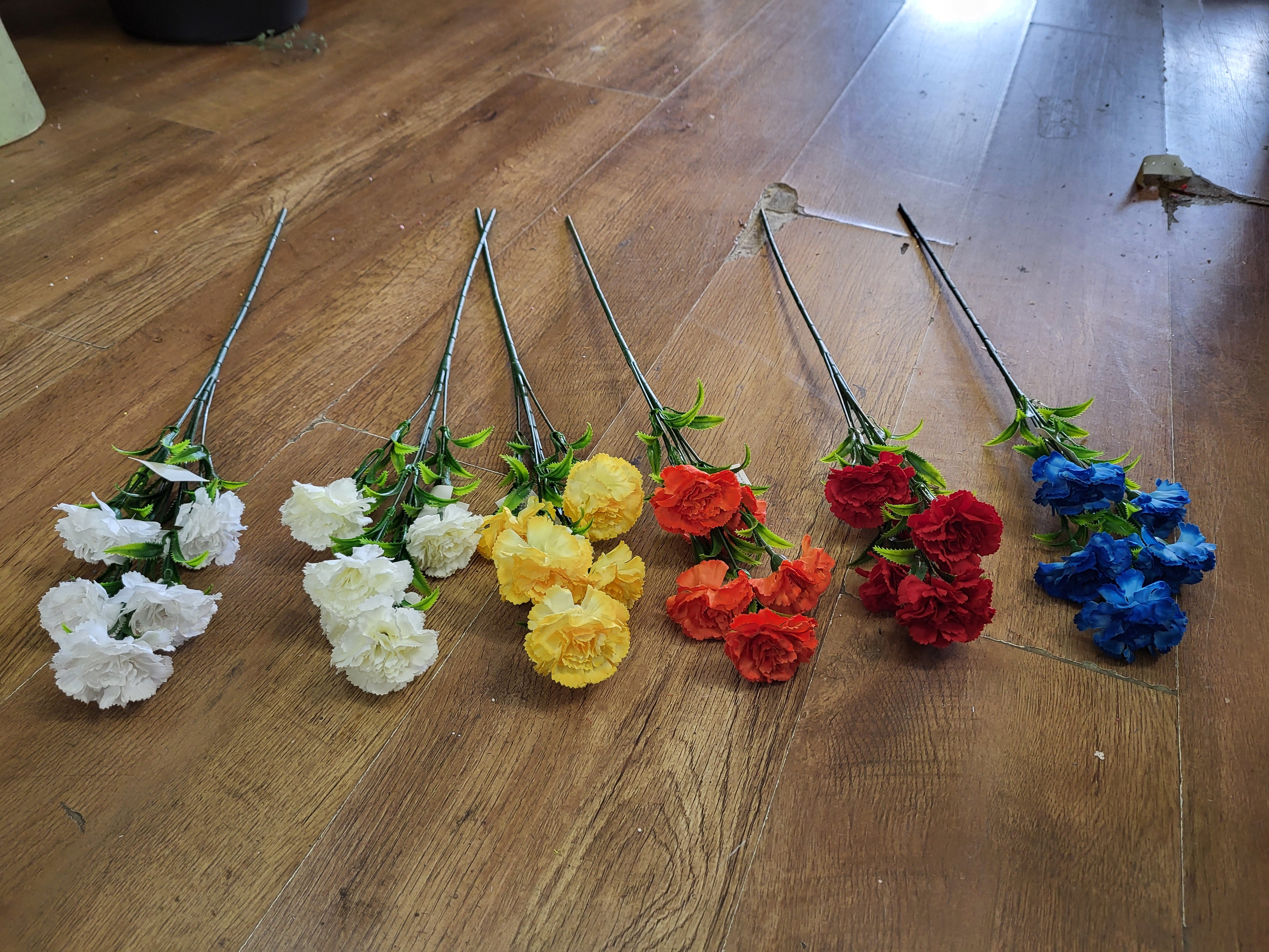 Long stem carnation spray - 6 colours available image 0