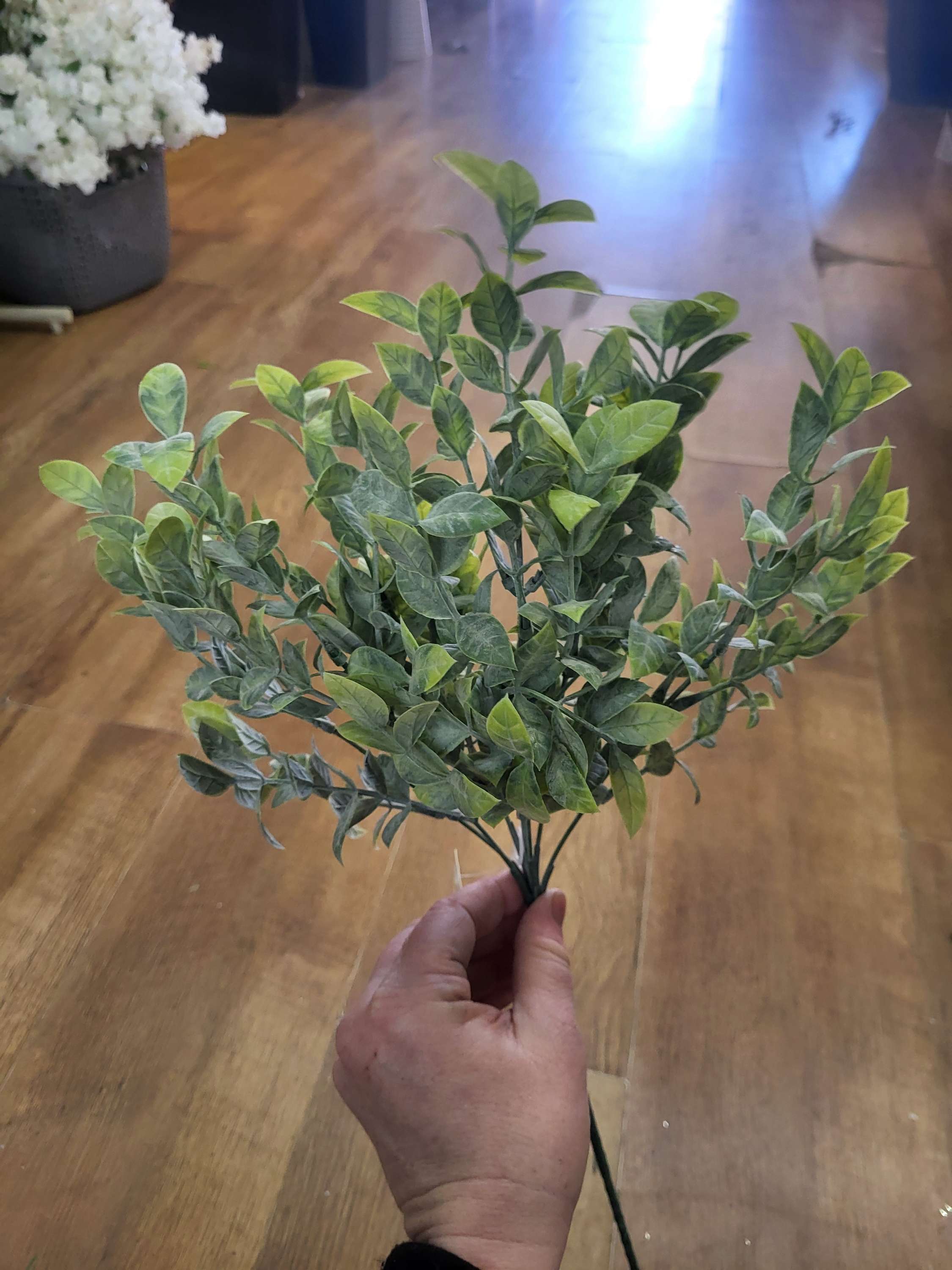 Long stem natural green nagi leaf bunch image 2