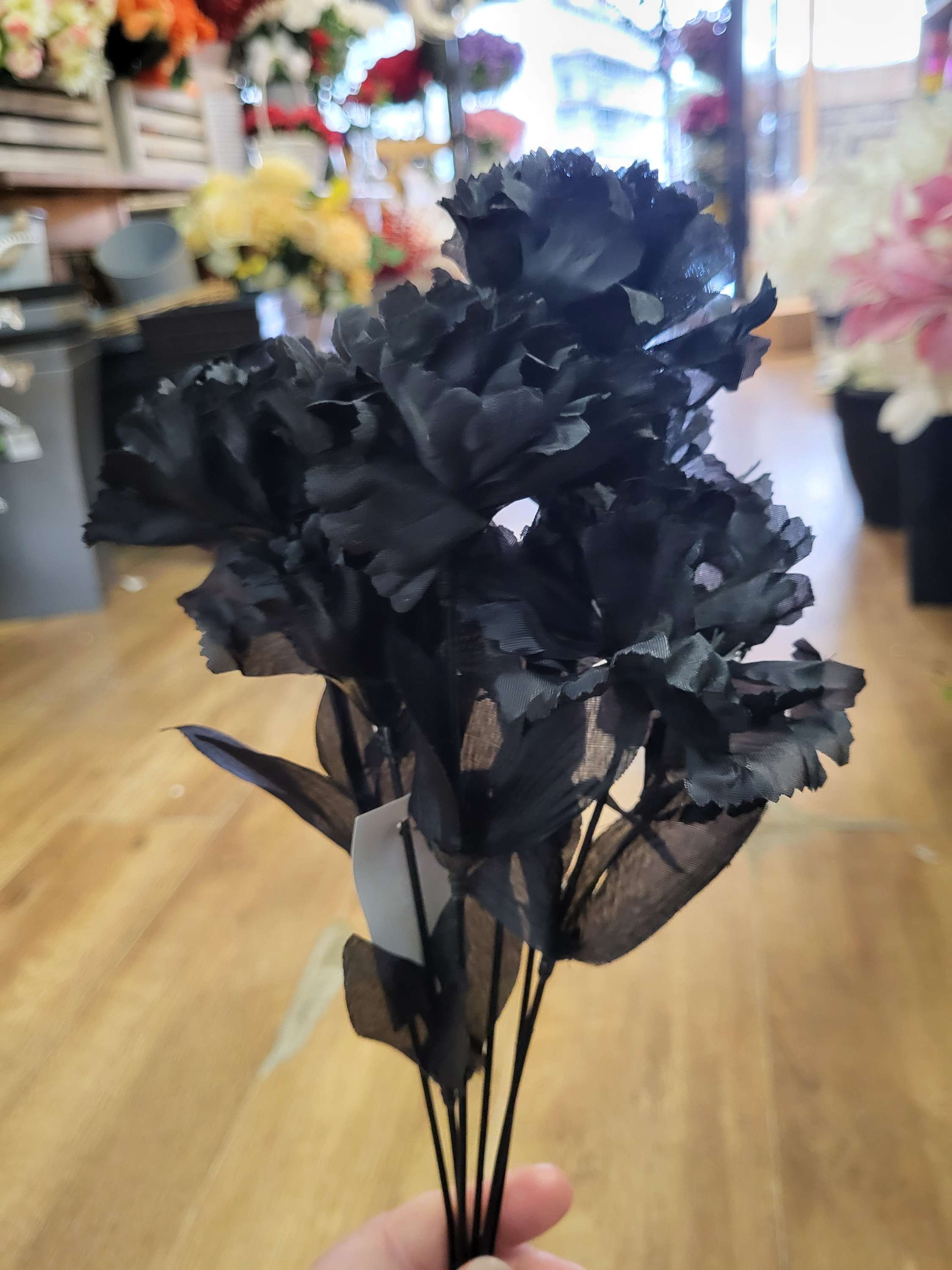 Black flowers  - 4 styles available image 6