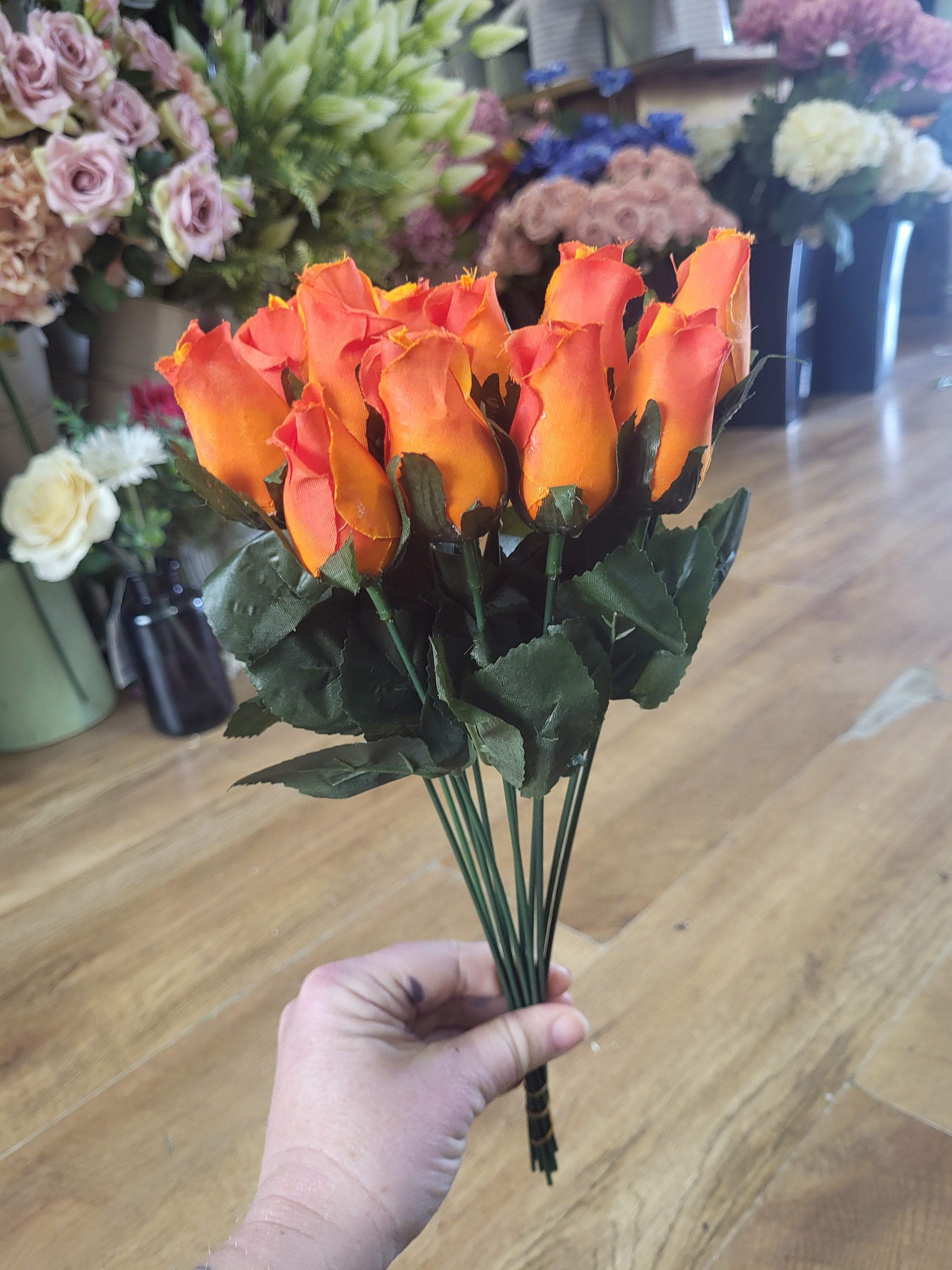 Bundle of 12 long wired rose picks - 4 colours available image 4