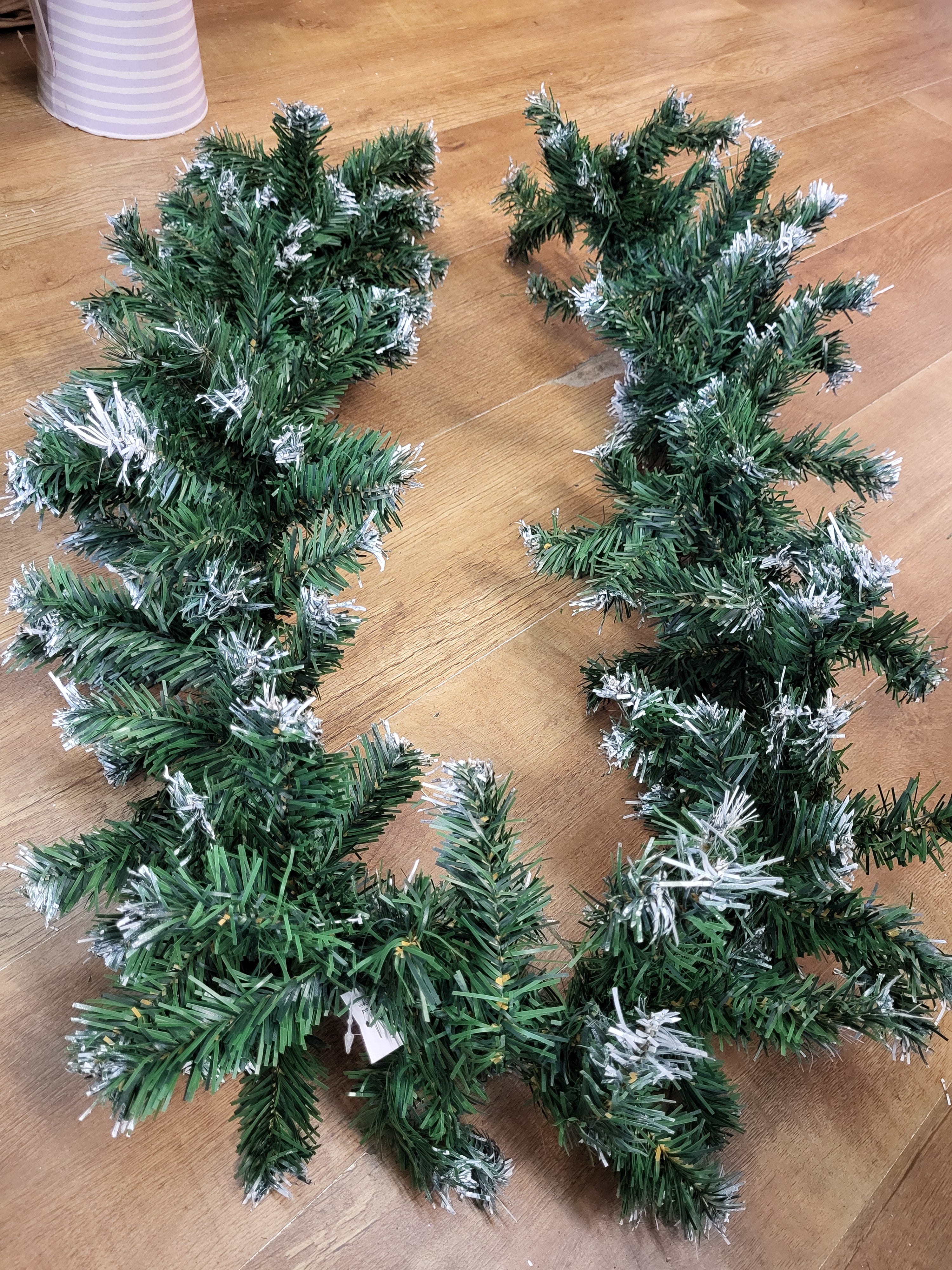 6ft frosted thick pine garland image 0