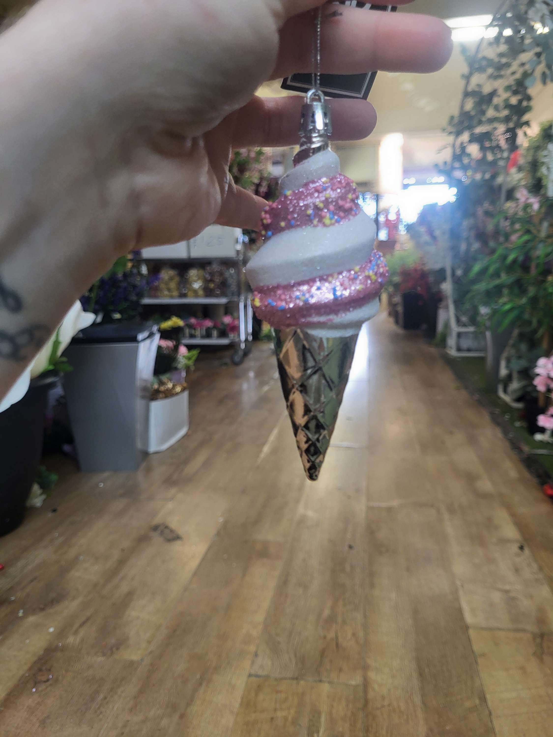 Small sprinkled ice cream bauble  image 6