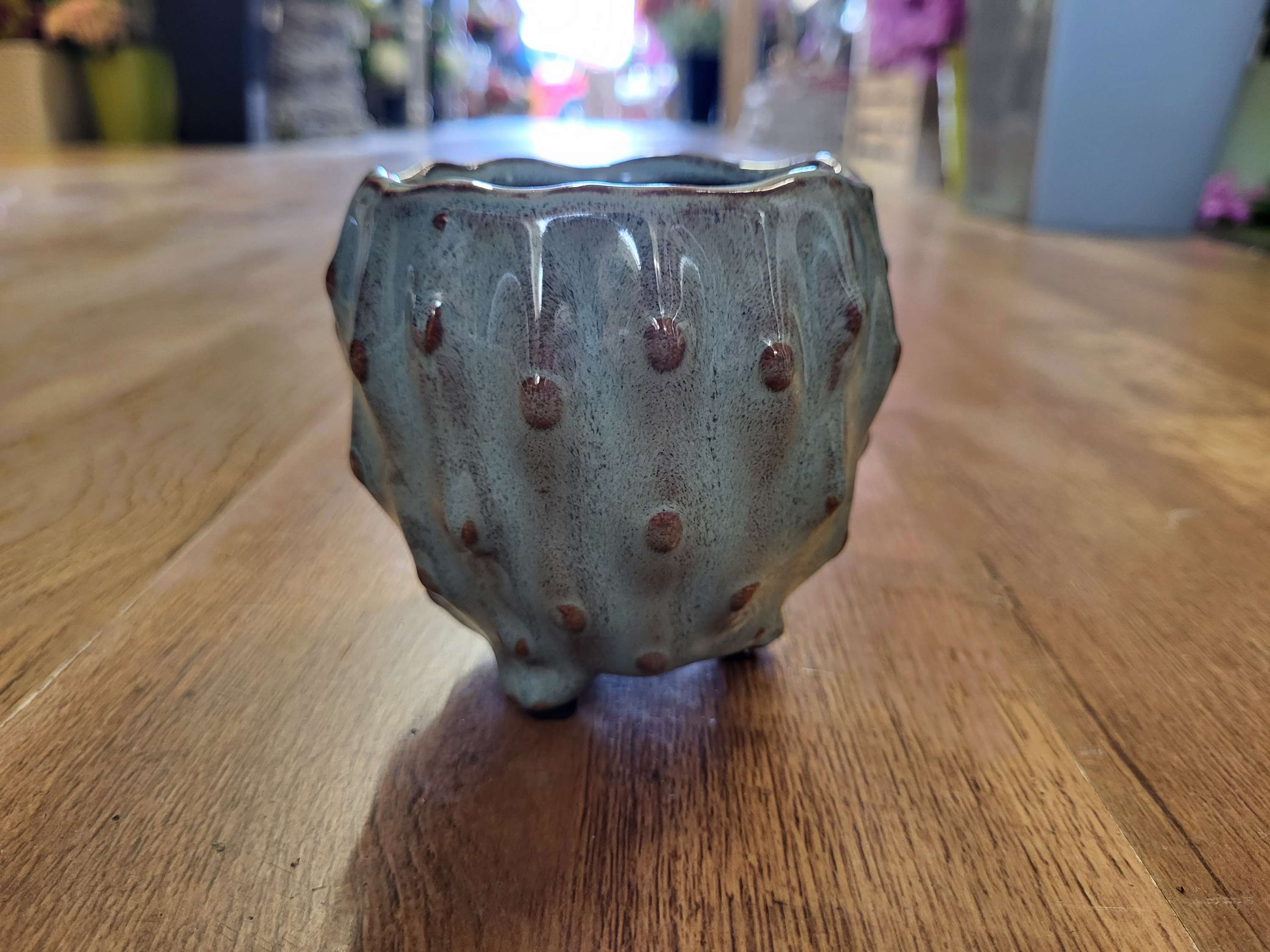 Set of 3 ceramic bobble pots - D10xH10cm image 1