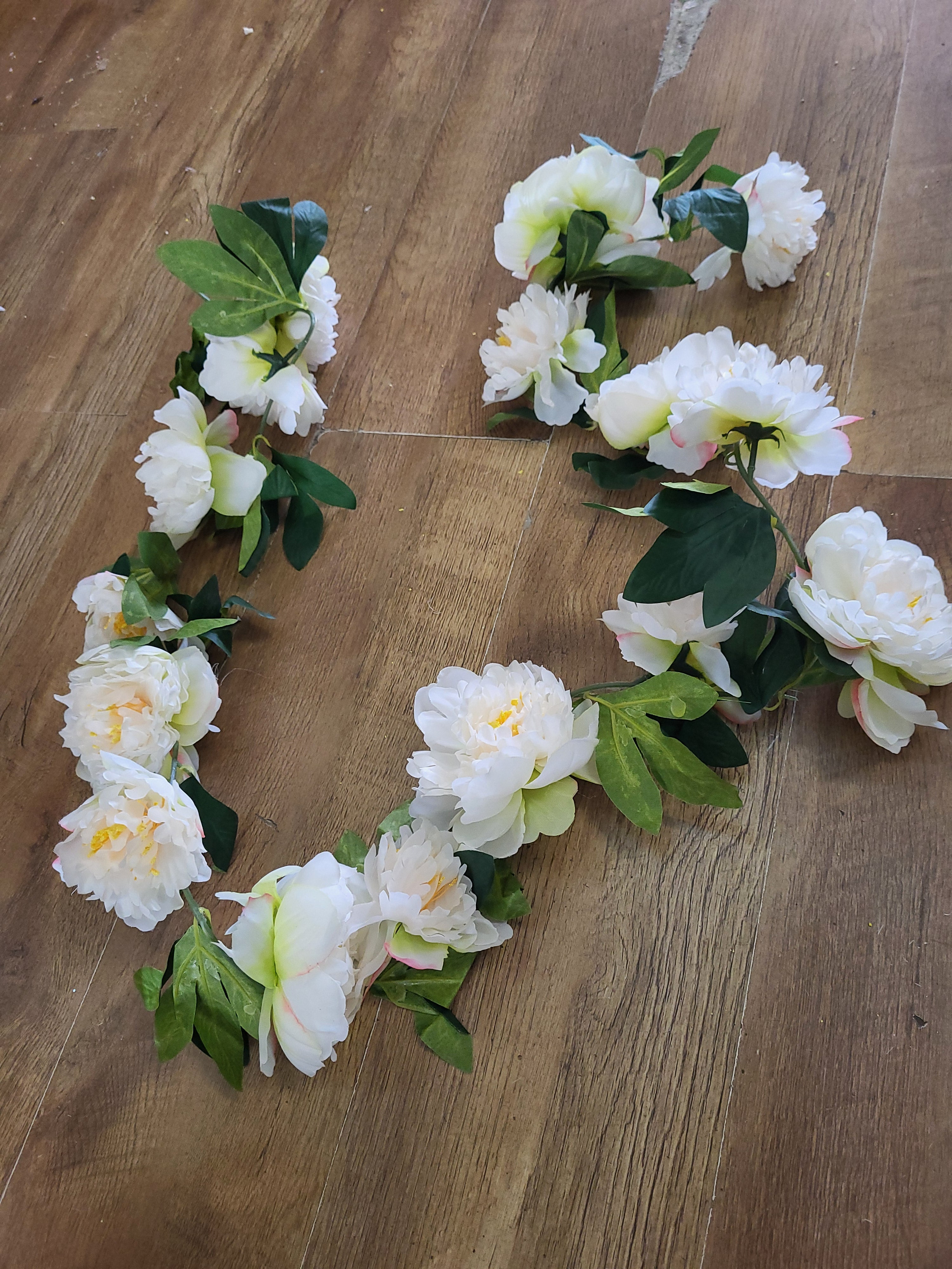 180cm cream peony garland image 3