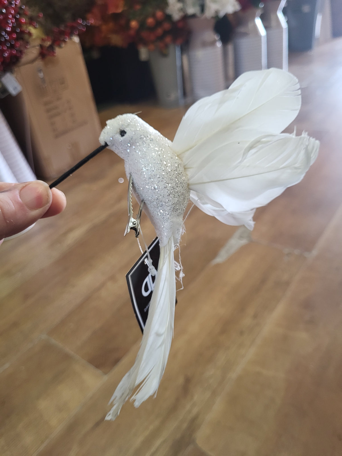 Clip on white humming bird image 2