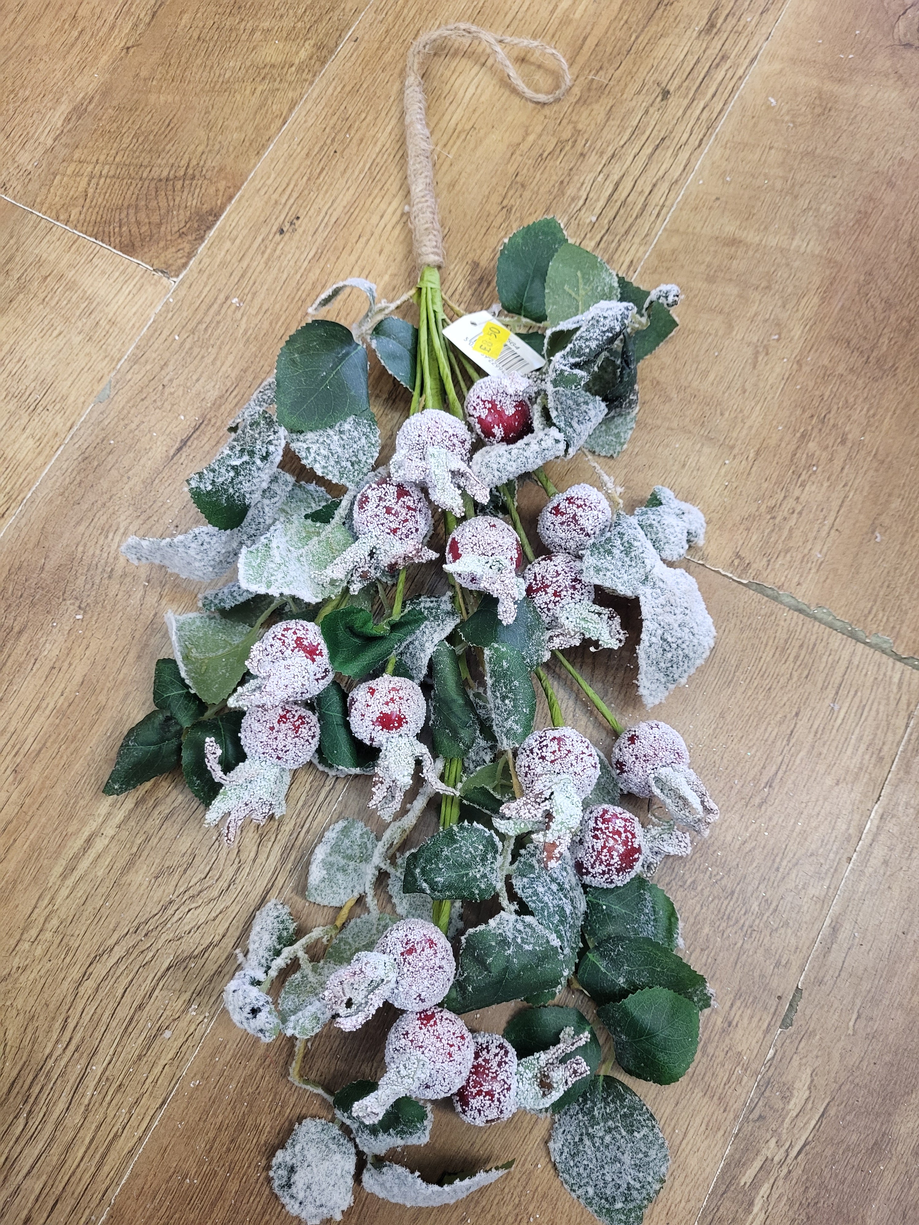 Premium frosted Rosehip Winter swag image 5