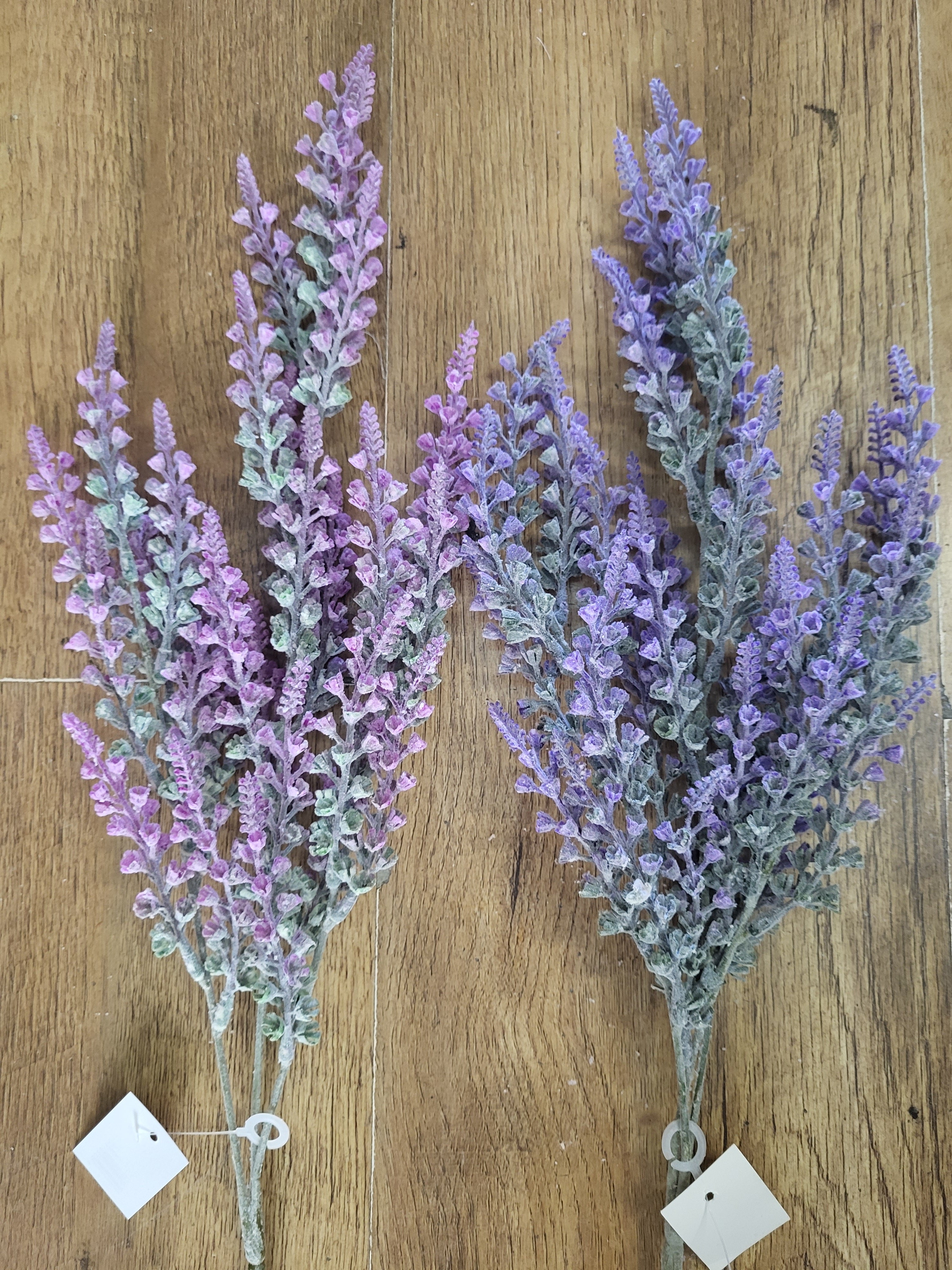 Tall flocked bell lavender - 2 colours available image 0