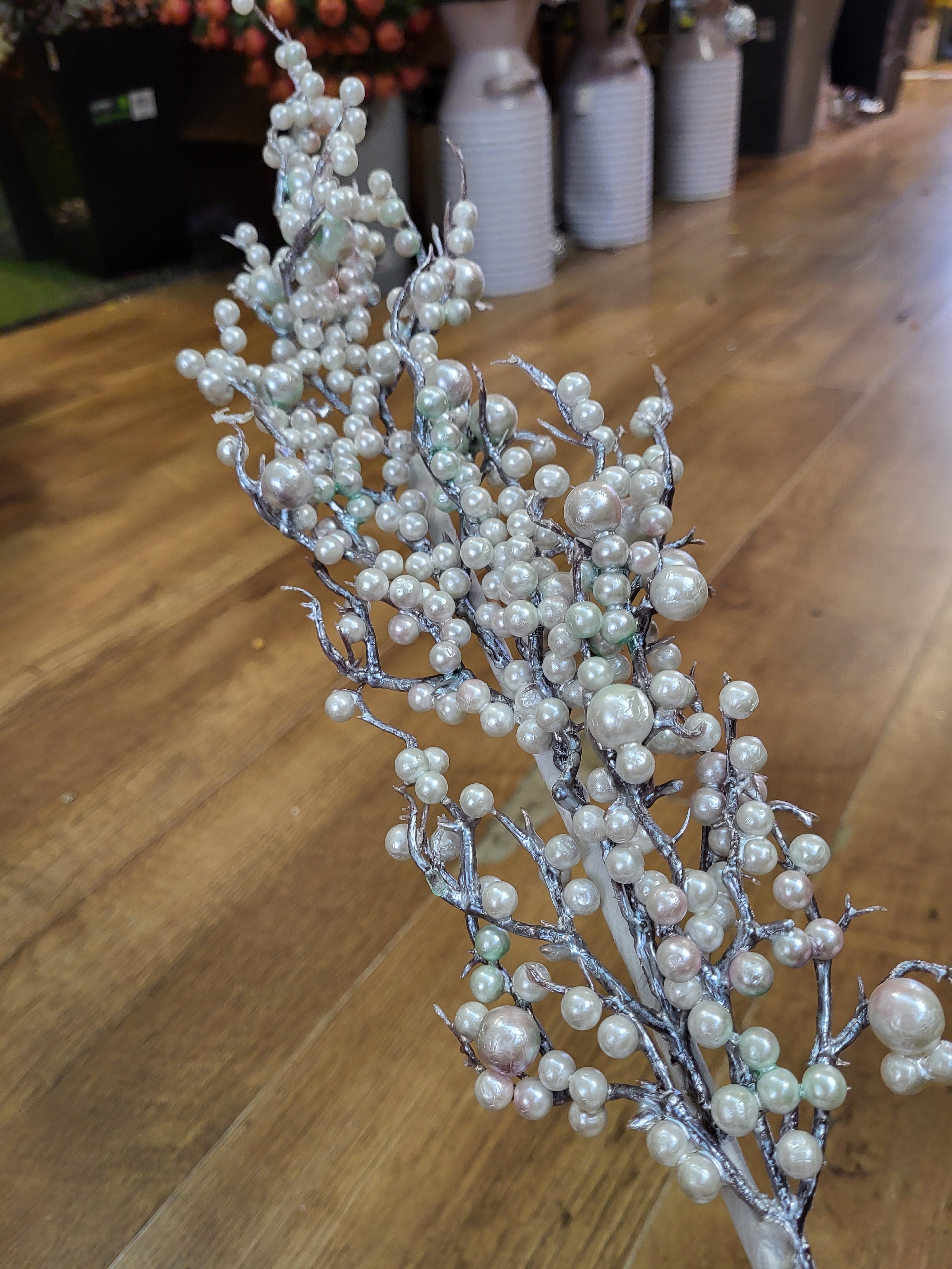 69cm slightly pastel toned 'lots of pearls' branch image 1