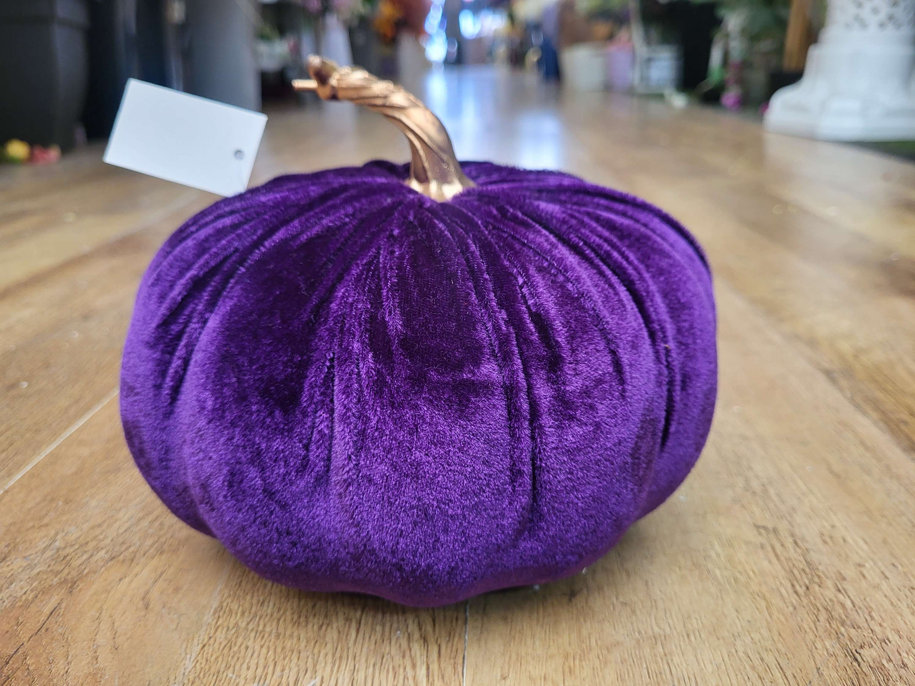 Large 19cm purple velvet pumpkin image 1