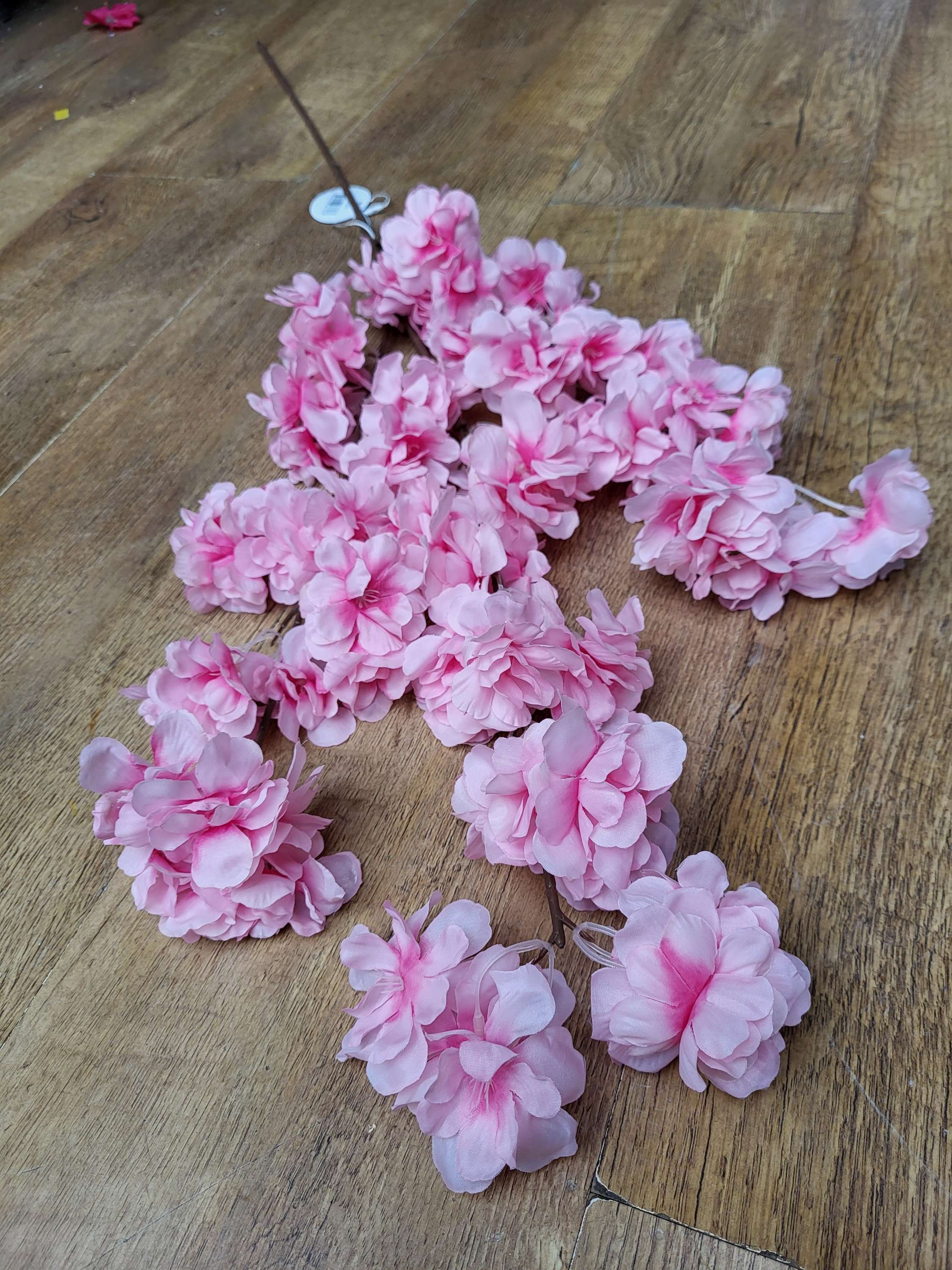 Long stem pink cherry blossom branch image 2