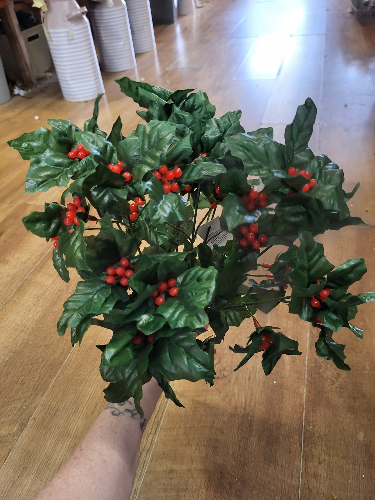 Large bunch of plain leaf holly image 2