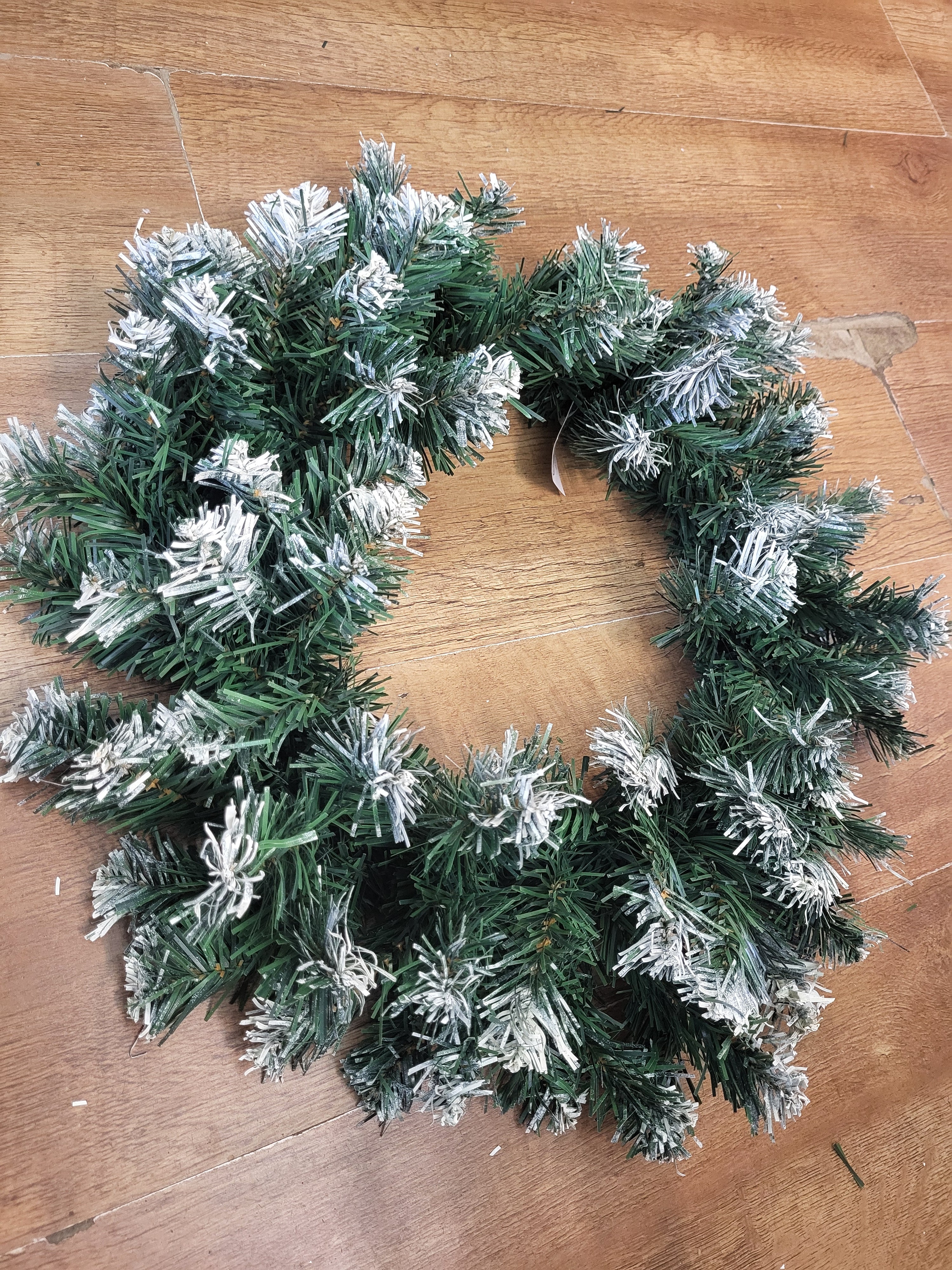 20" Snowy pine wreath image 4
