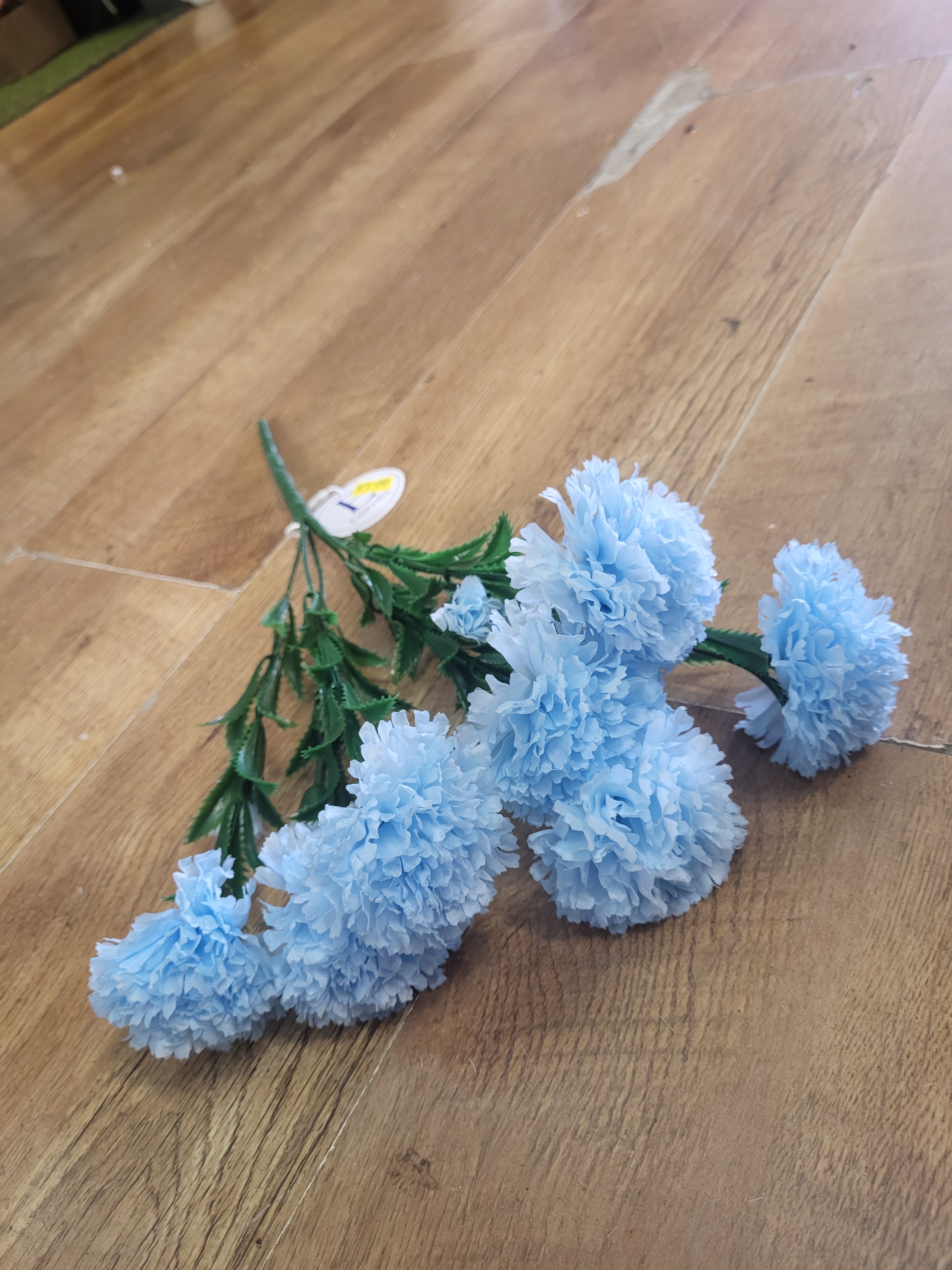 Big bunch of pale blue carnations image 5