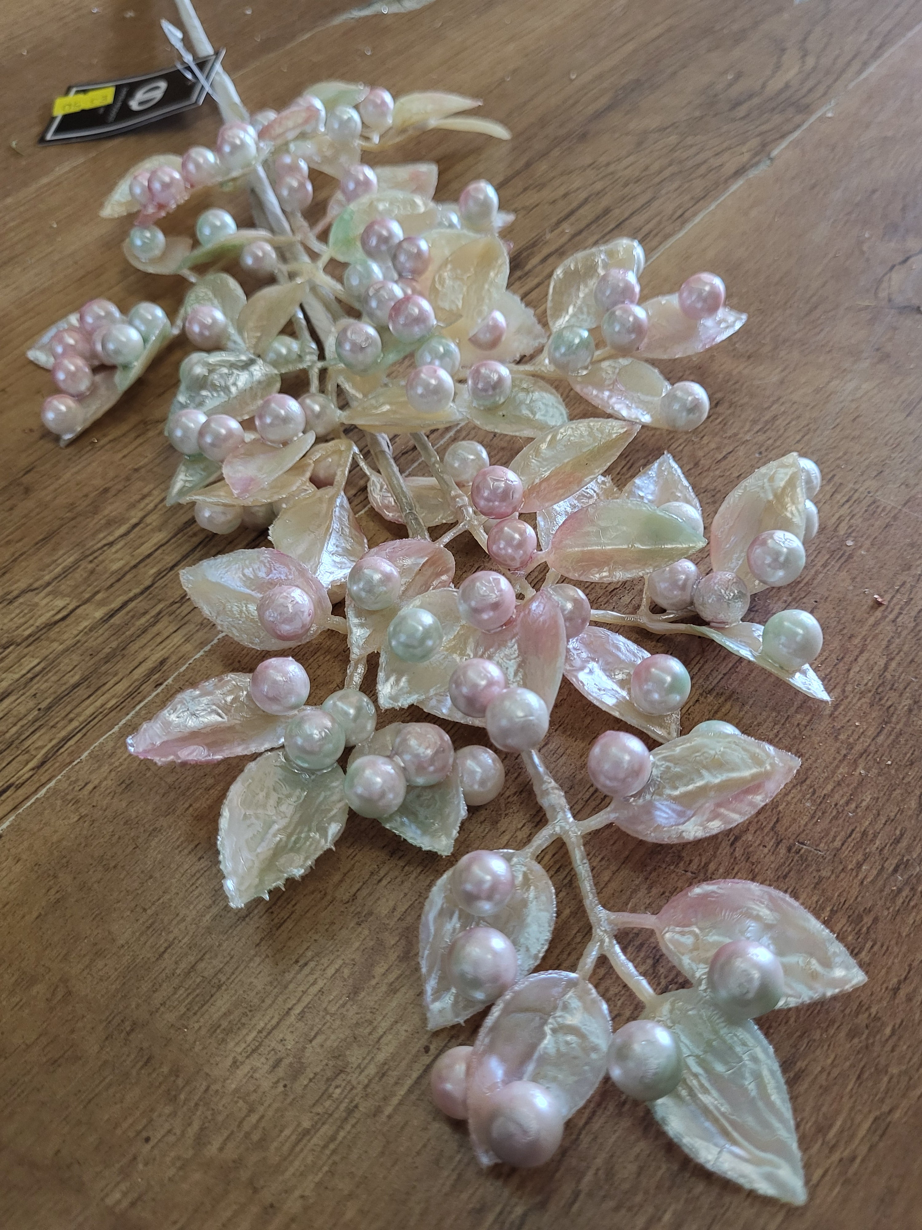 64cm tall slightly pastel coloured sparkle pearly stem image 2