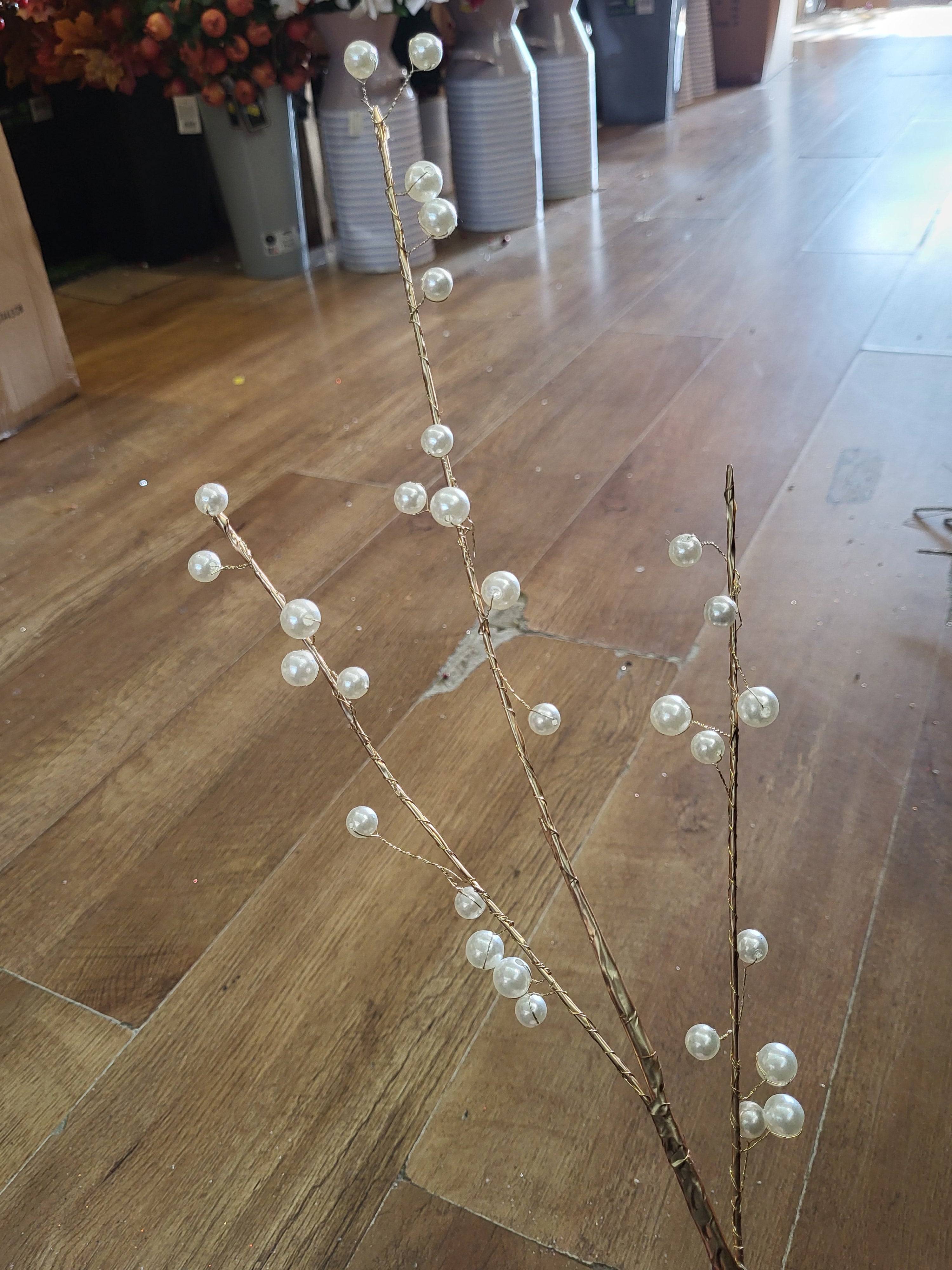 Long stem elegant pearl spray image 0