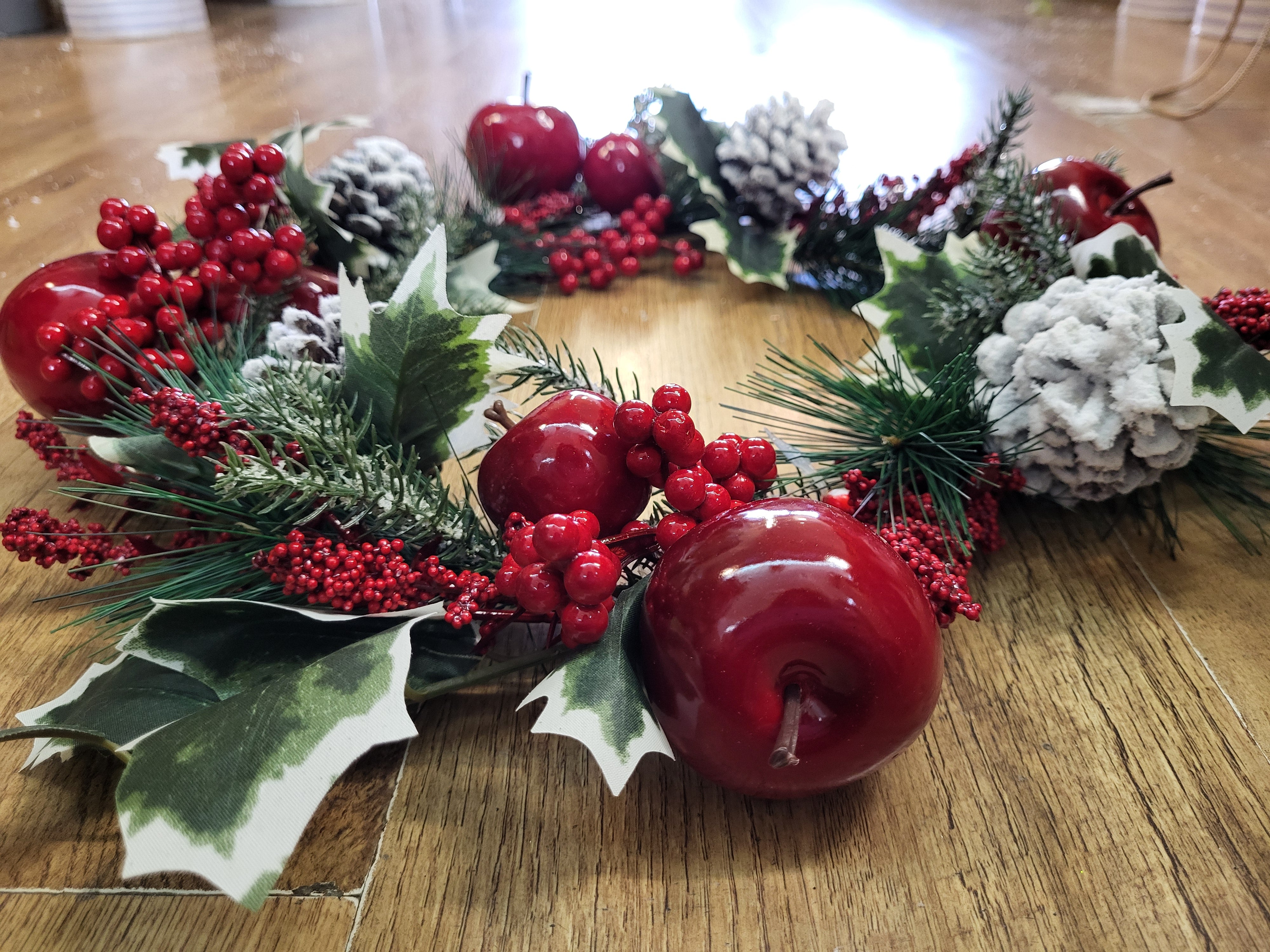 Bundle of our Deluxe frosted cone and fruits garland and wreath  image 3