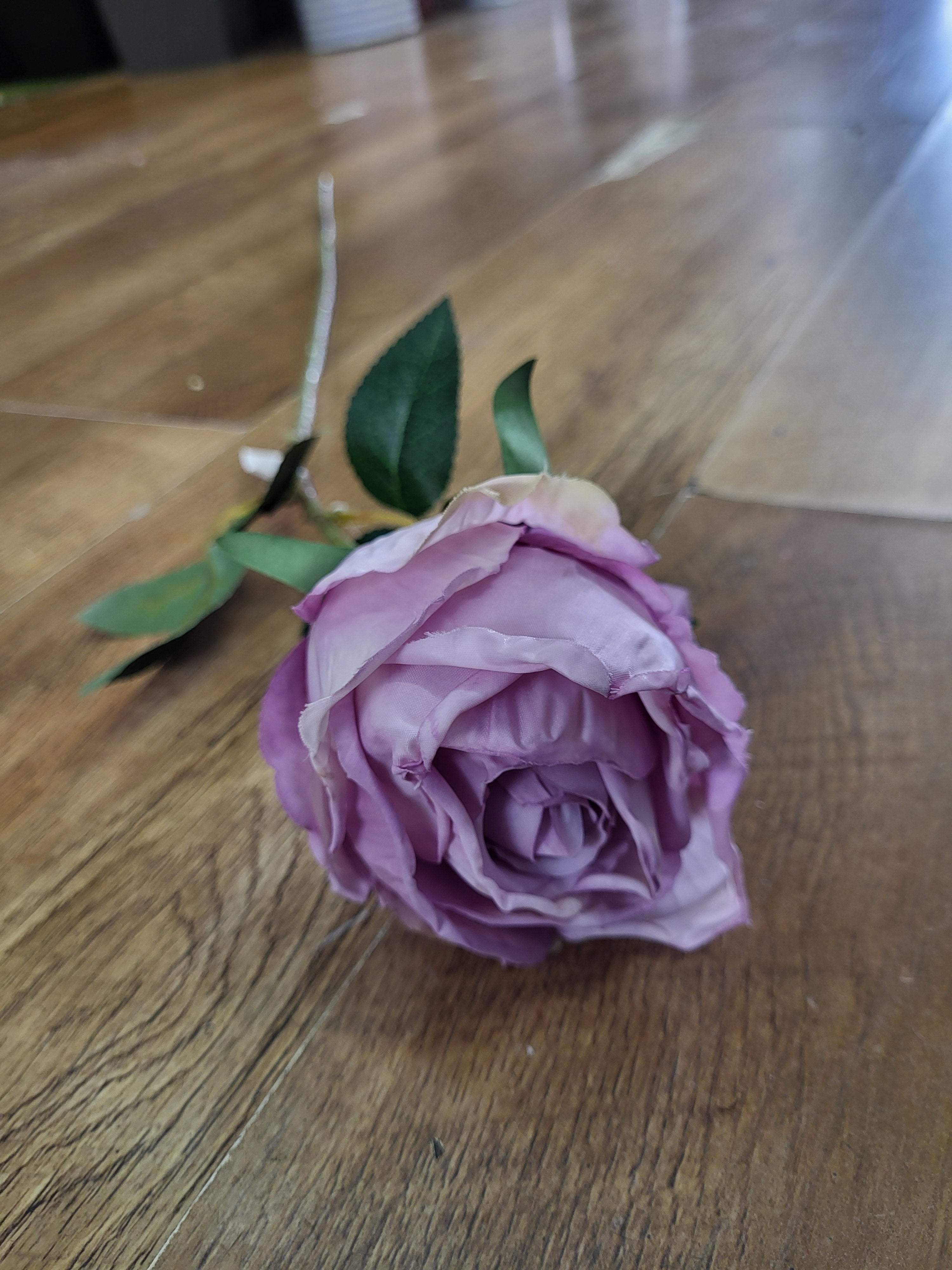 Long stem dried inspired lilac globe rose image 0