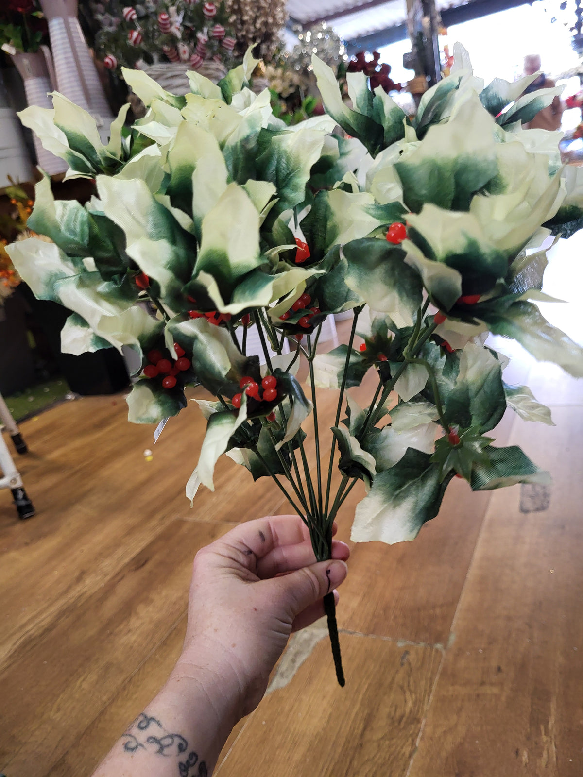 Large bunch of variegated holly image 2
