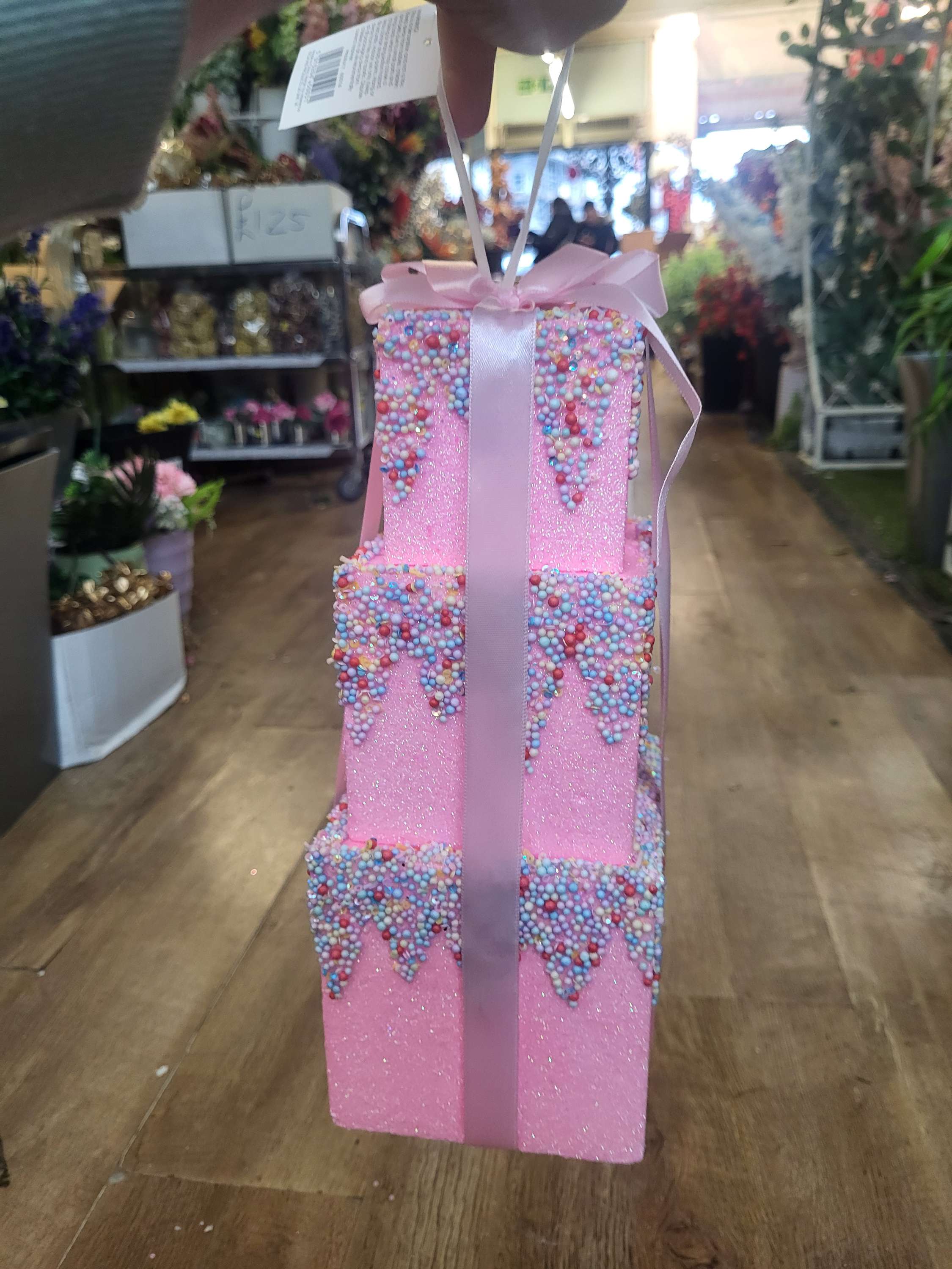 12x30cm tall hanging Sprinkled gift stack bauble image 4