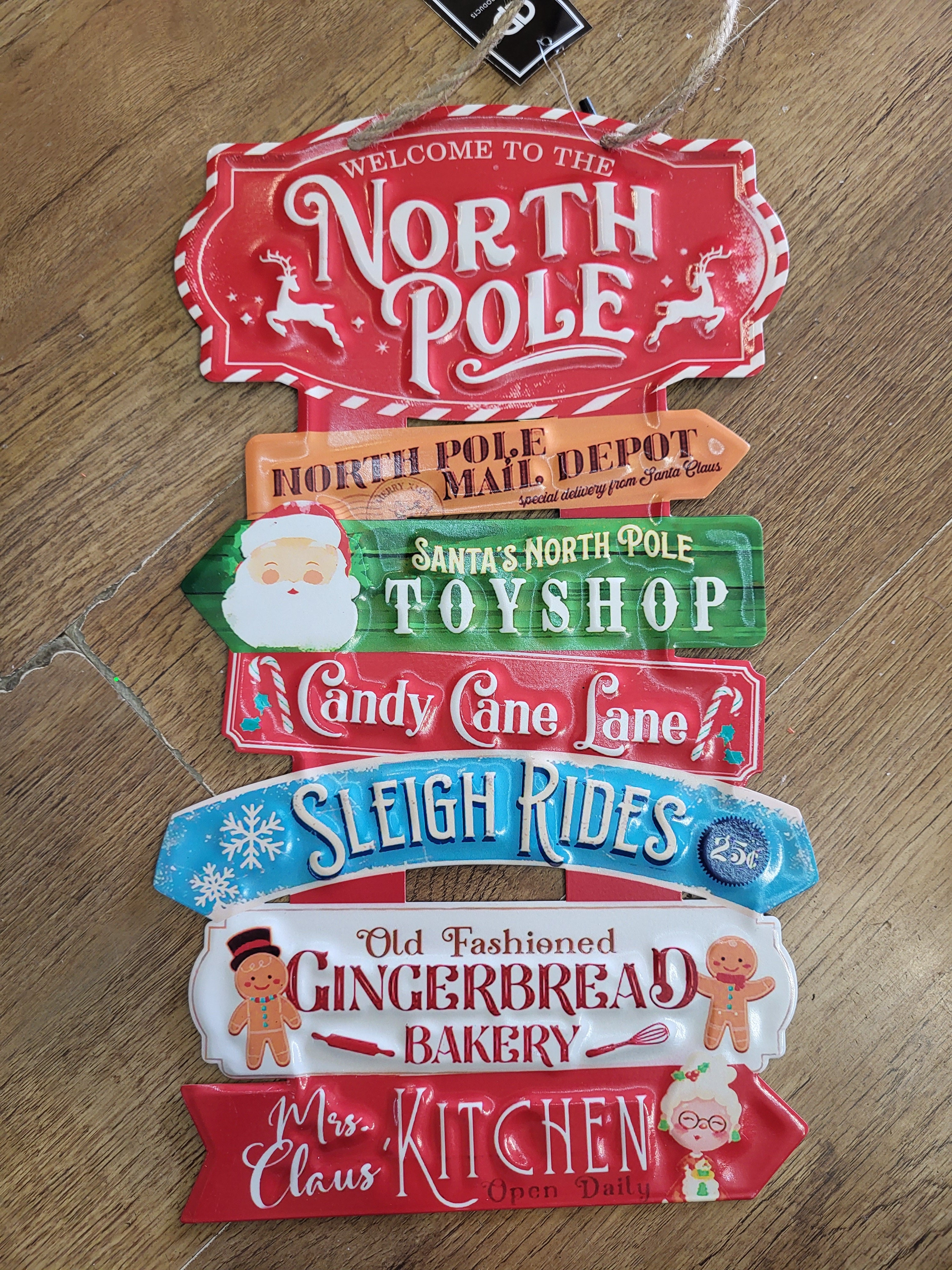 Large metal north pole sign image 0