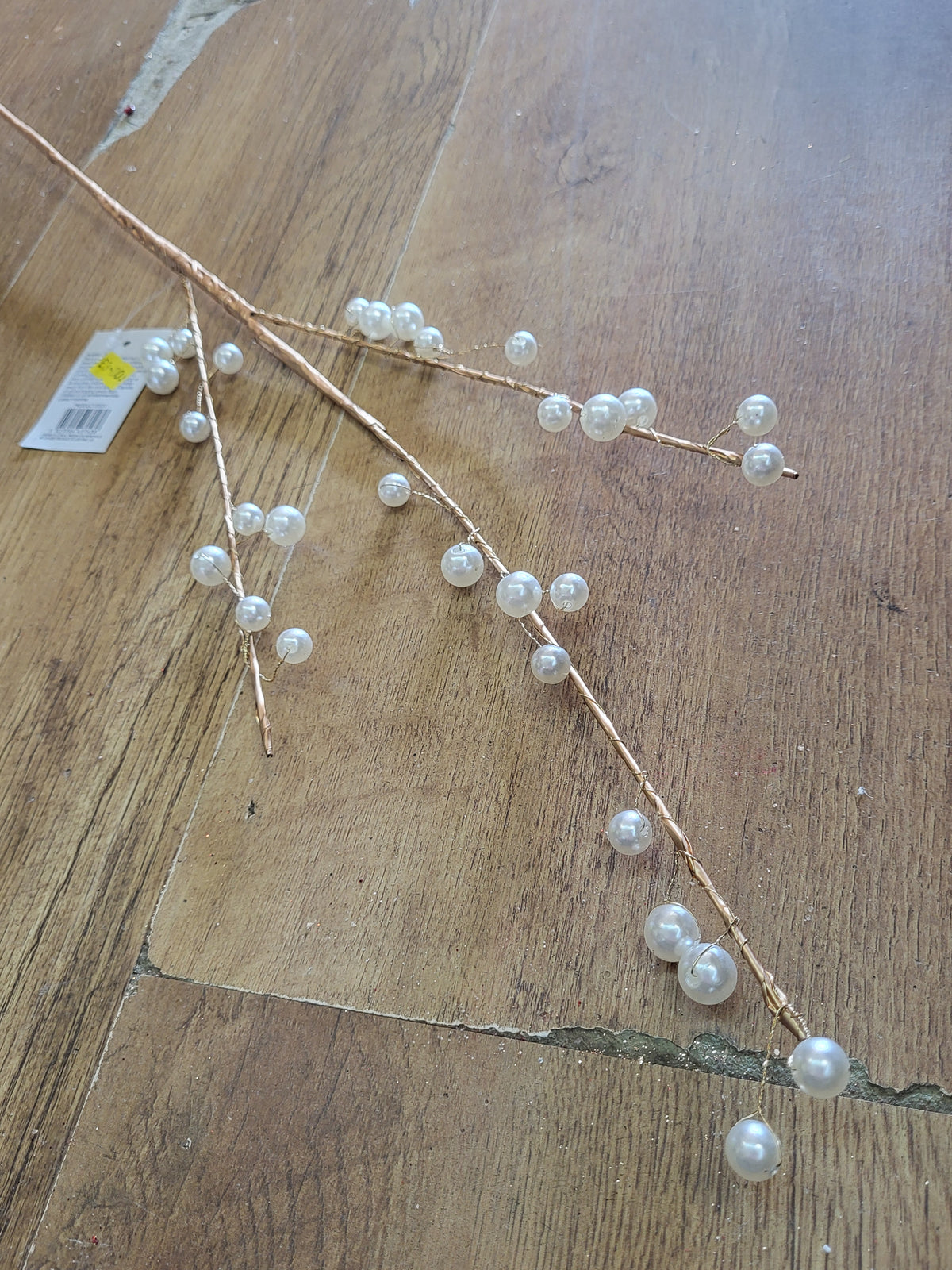Long stem elegant pearl spray image 2