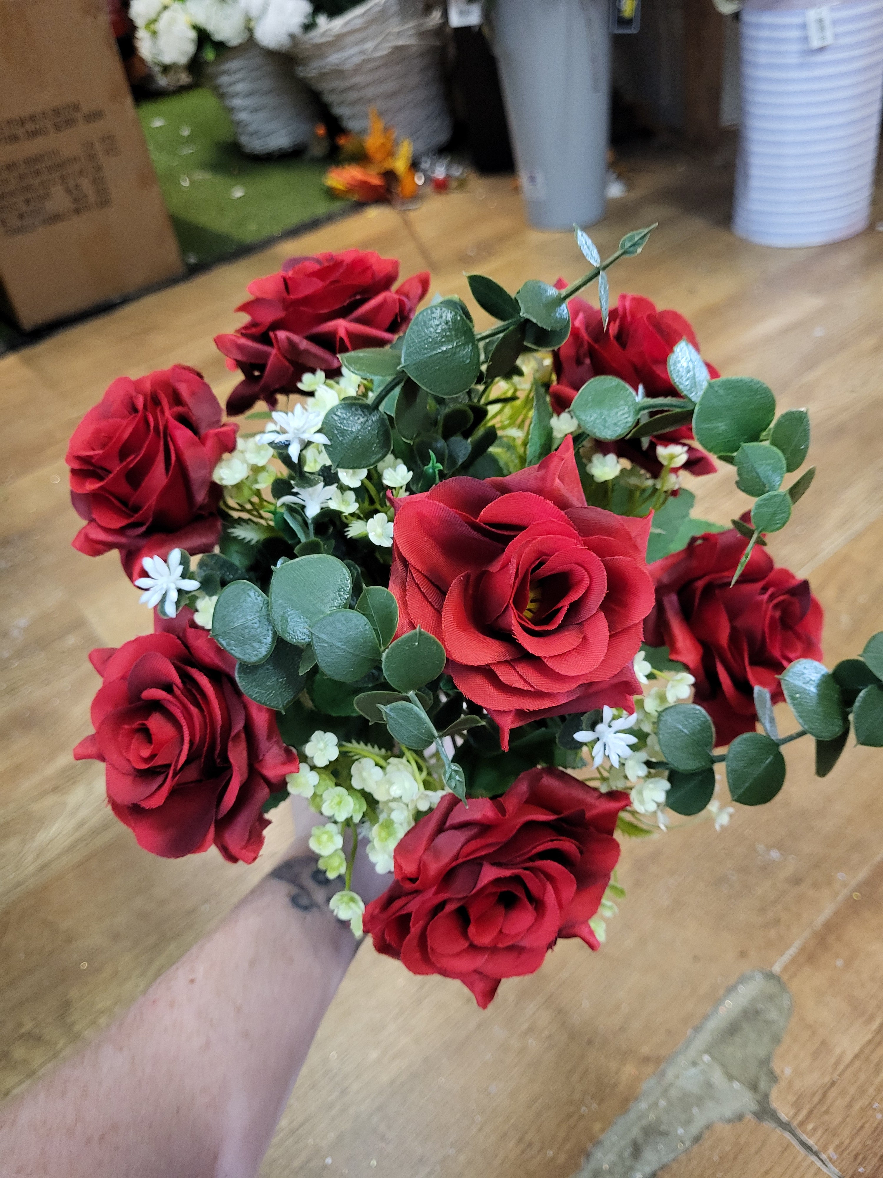 Rose and eucalyptus bouquet - 2 colours available image 7