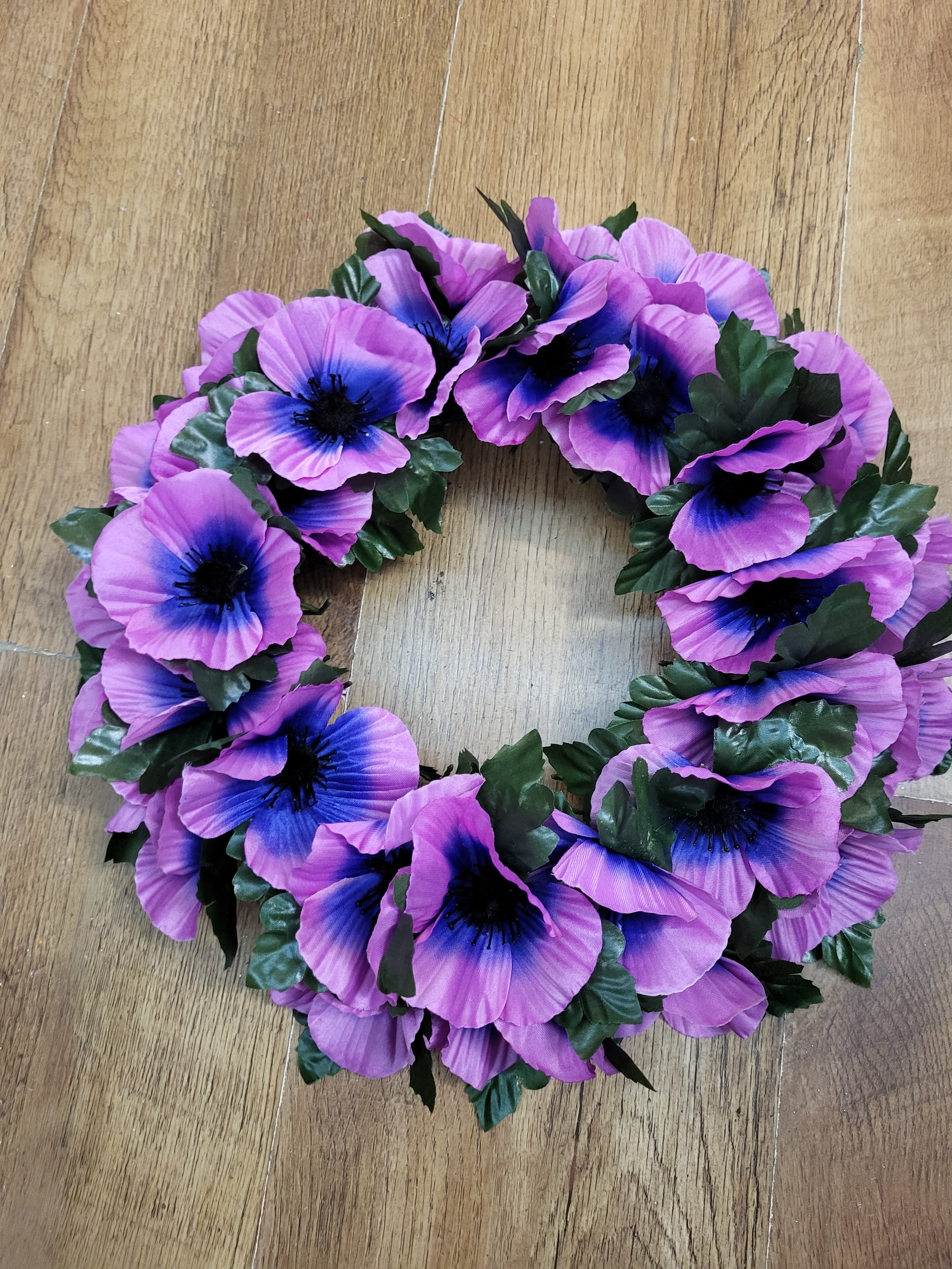 Purple poppy wreath  image 0