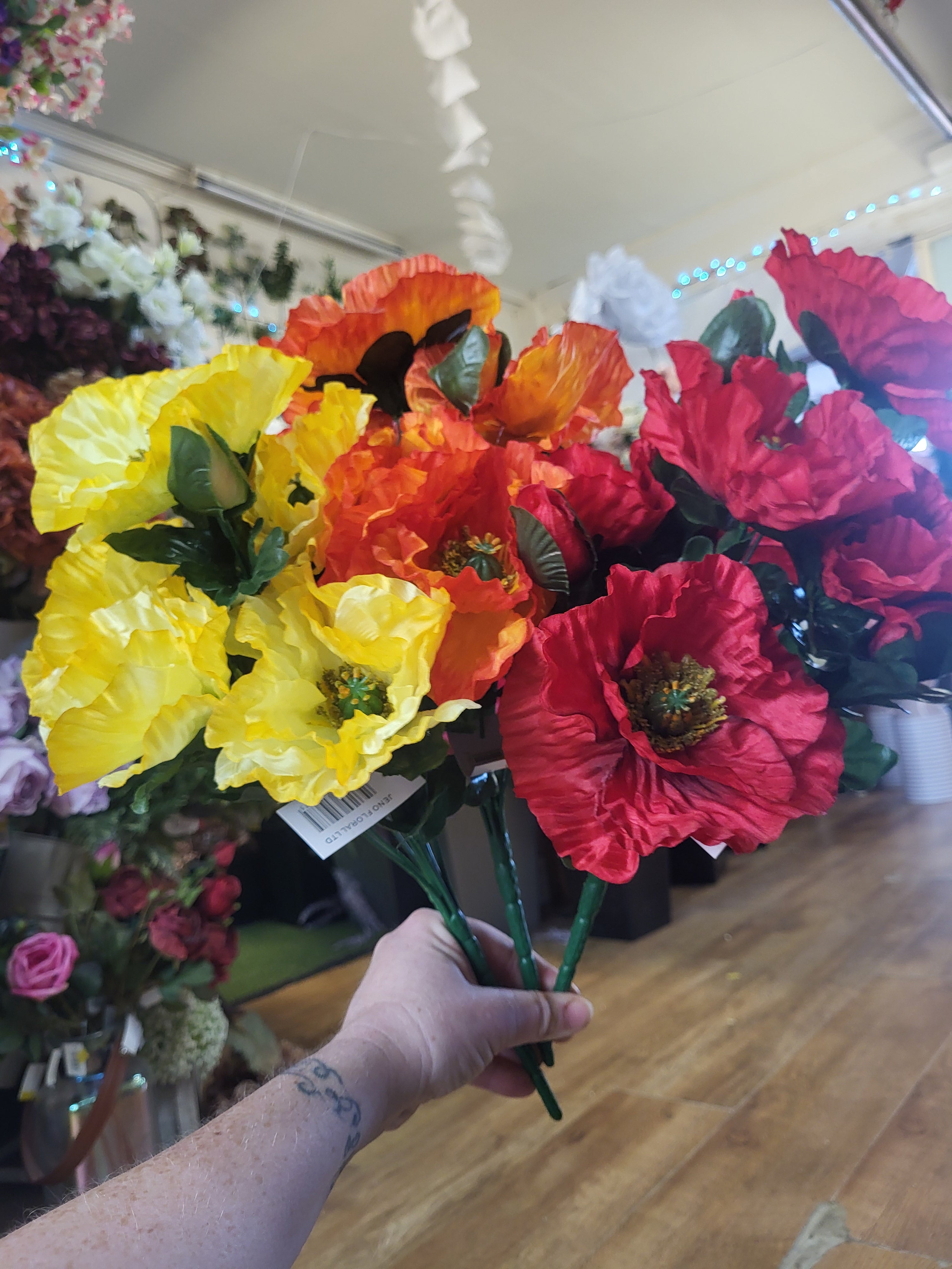 Large Wild Poppy bouquet  - 3 colours available image 2