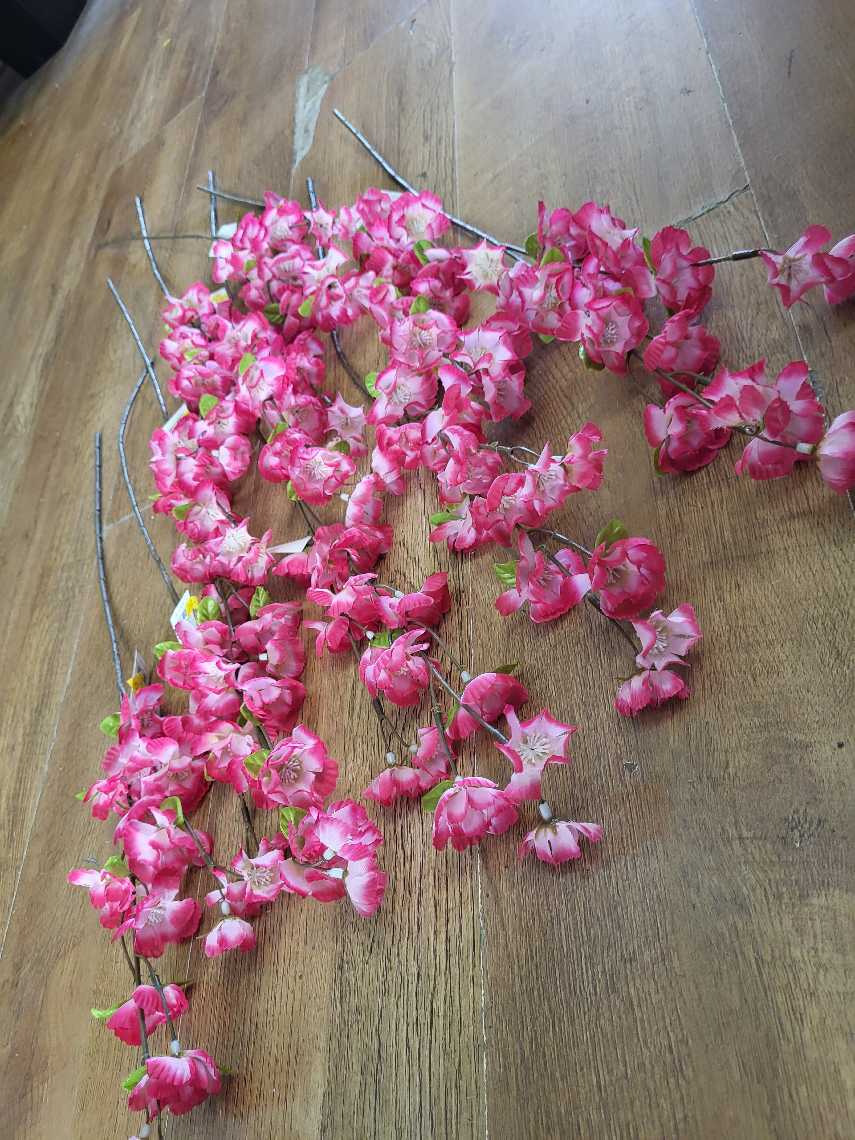 Bundle of 10 hot pink Long blossom stems image 0