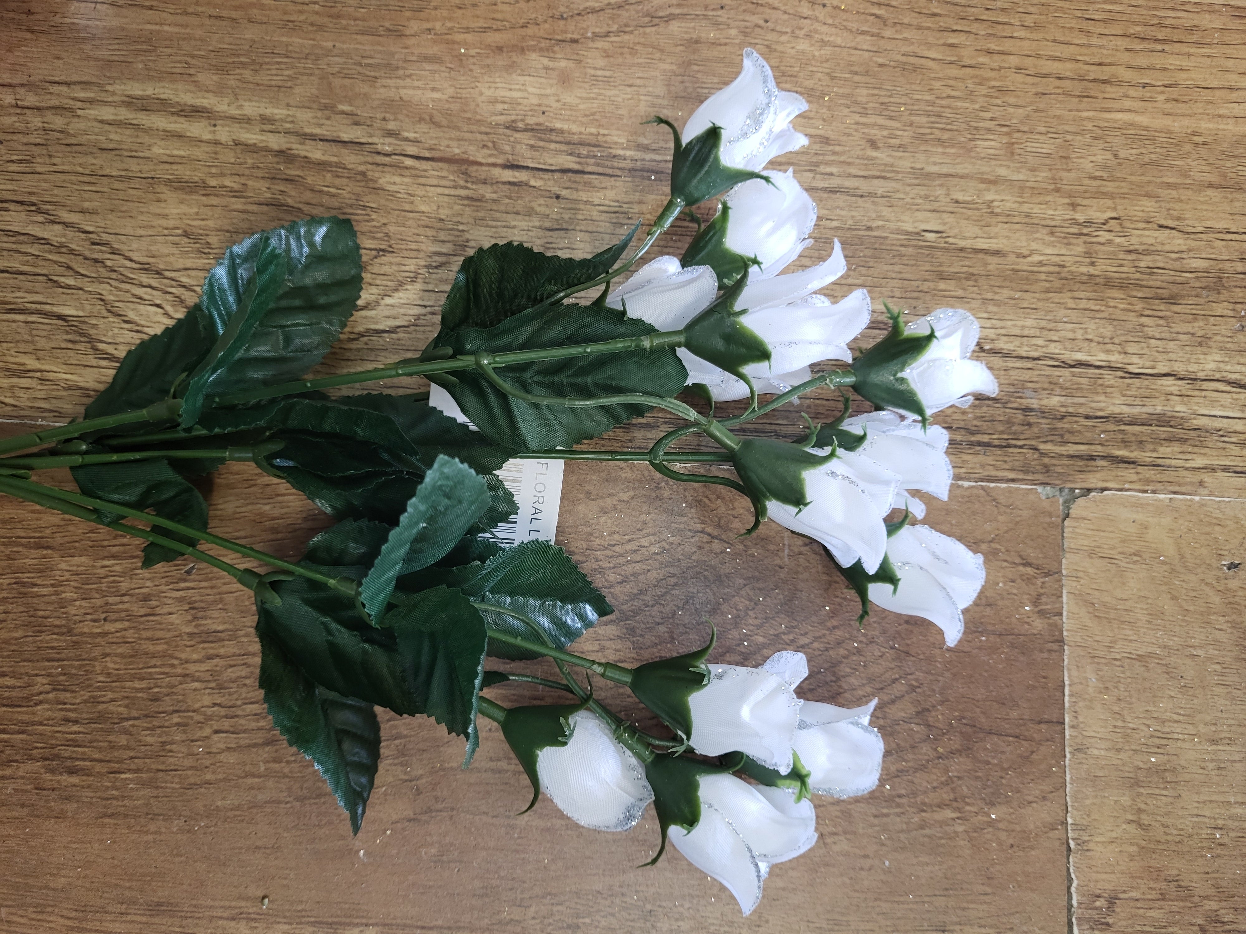 Glittered miniature rose bunches - 4 colours available image 2